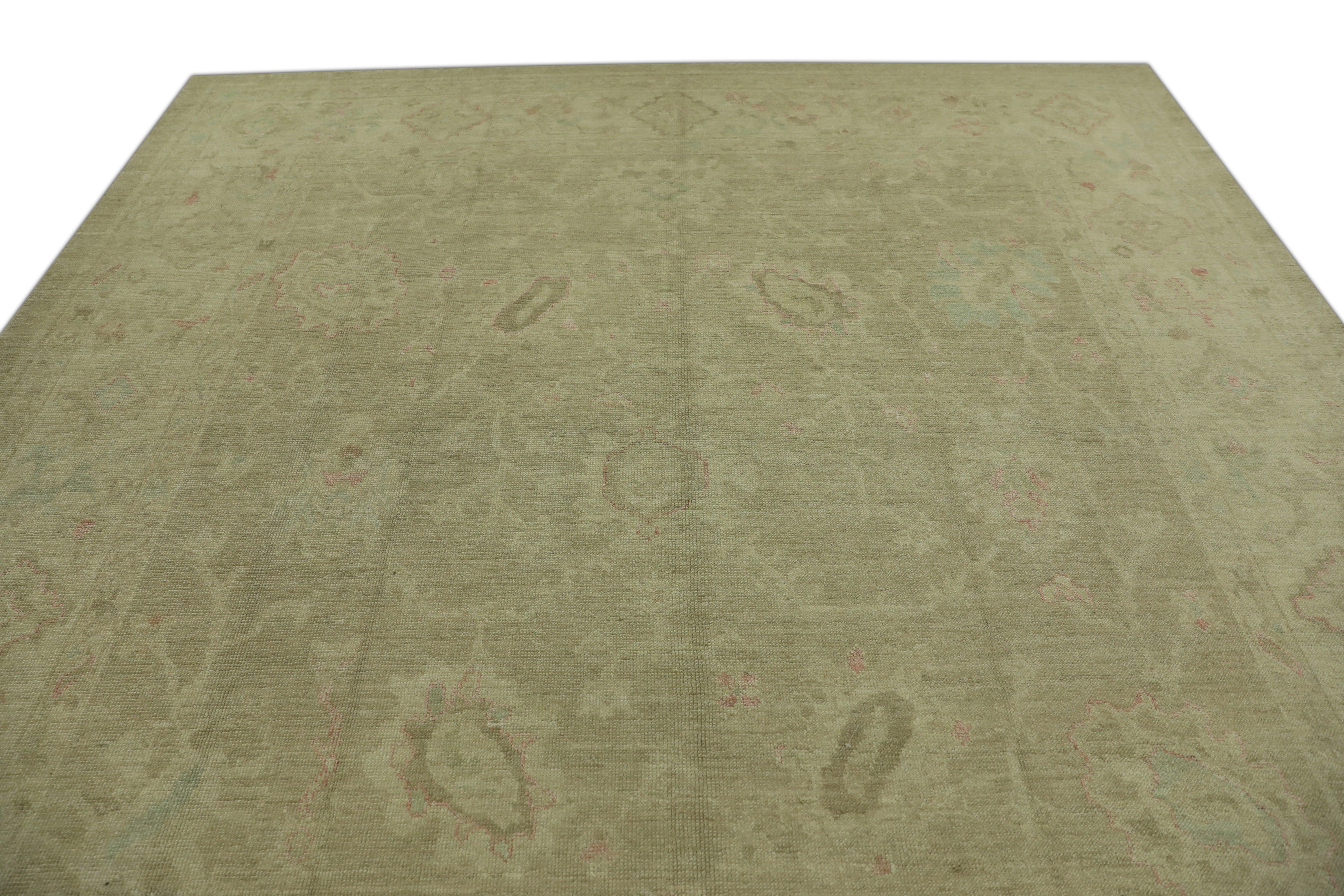 Annodato a mano Tappeto Oushak Orientale annodato a mano Turco Oushak 10' x 11' #347 in vendita