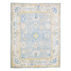 Alfombra Oushak Oriental Anudada a Mano Turca Oushak 11'3" x 15'3" #2997