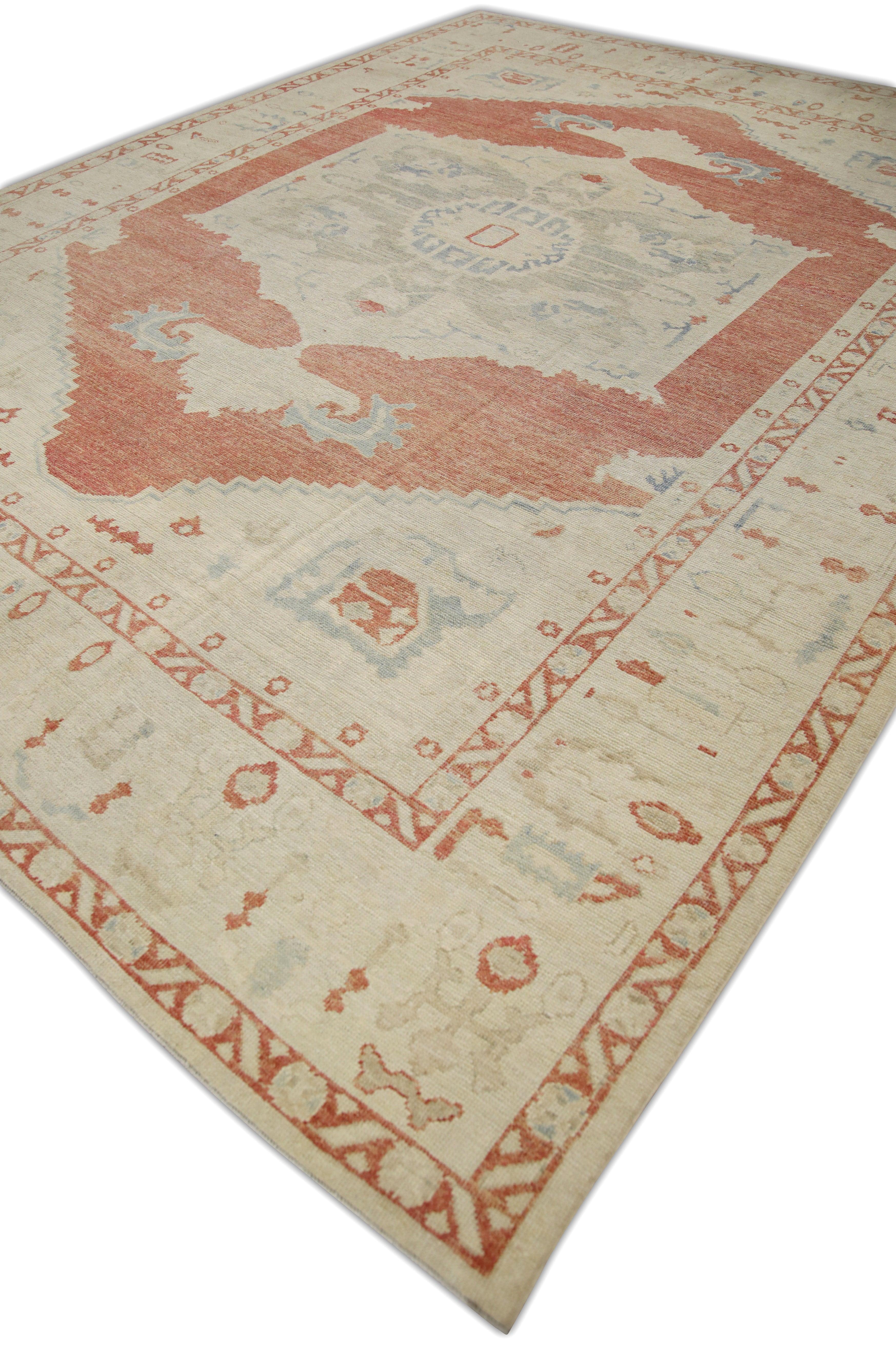 Oushak Rug Oriental Hand Knotted Turkish Oushak 11'6