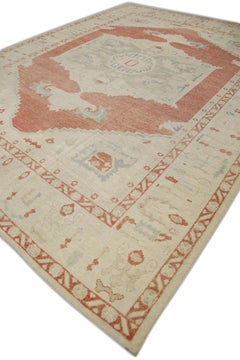 Oushak Rug Oriental Hand Knotted Turkish Oushak 11'6" x 14'8" #6303