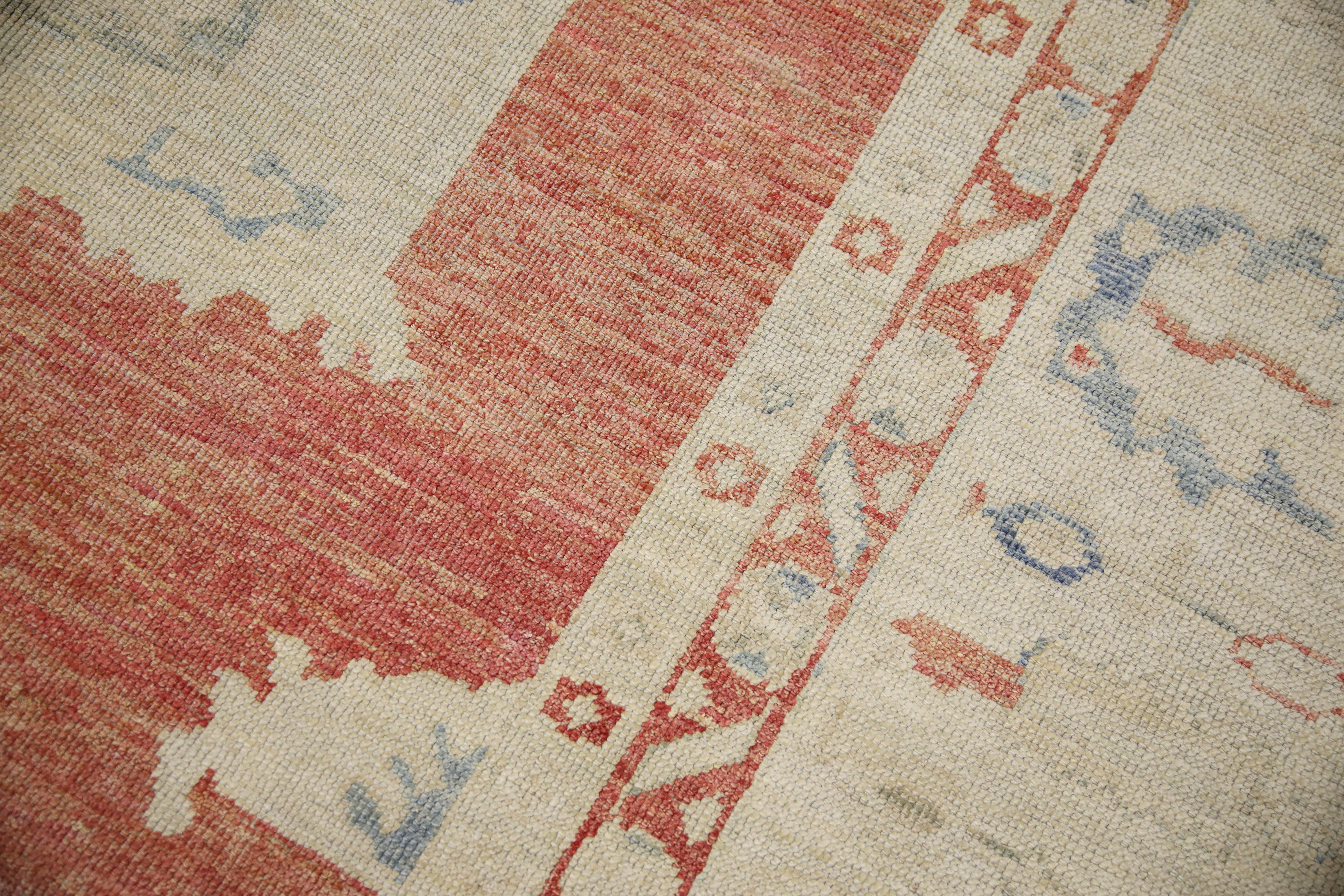 Hand-Knotted Oushak Rug Oriental Hand Knotted Turkish Oushak 11'6