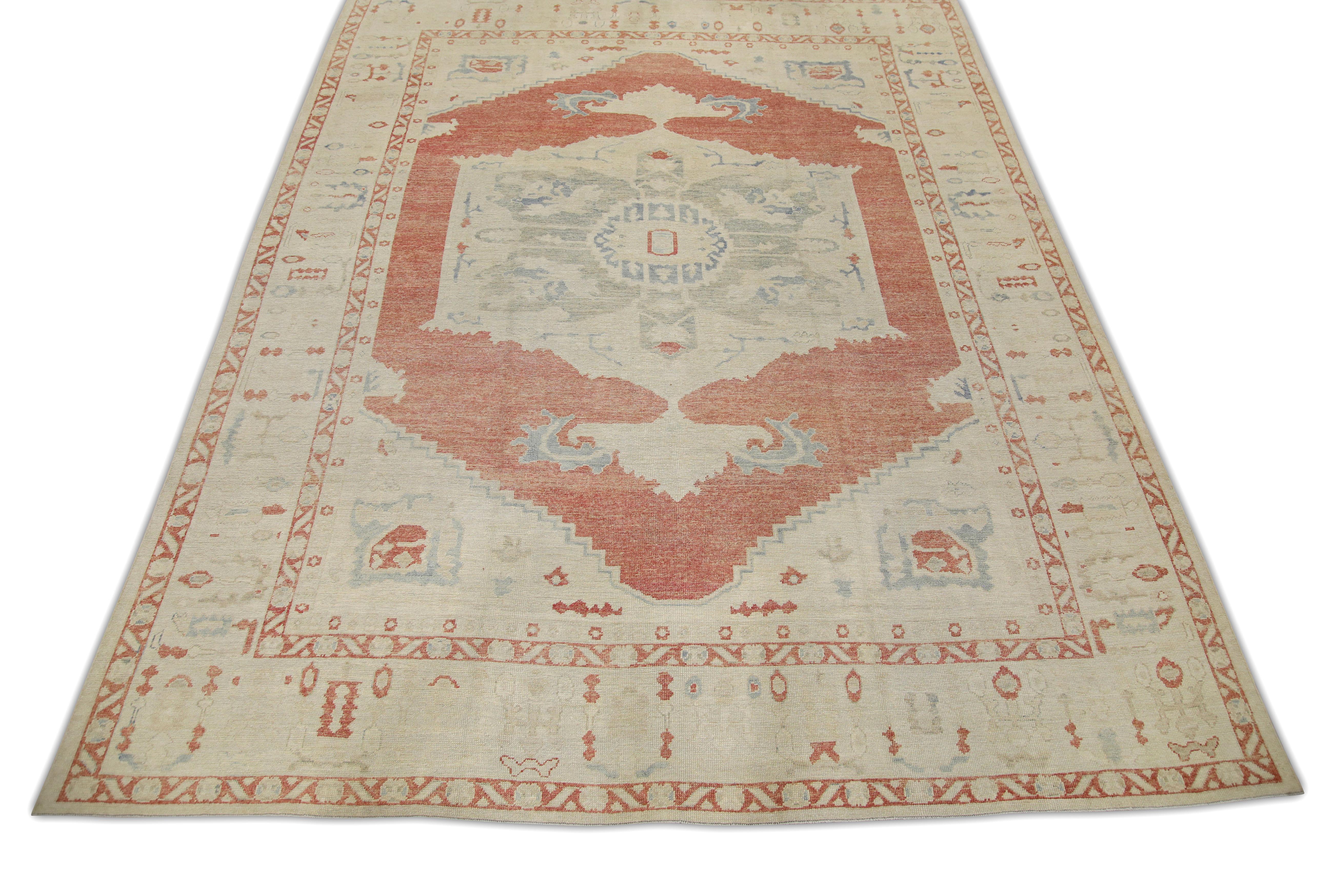 Oushak Rug Oriental Hand Knotted Turkish Oushak 11'6