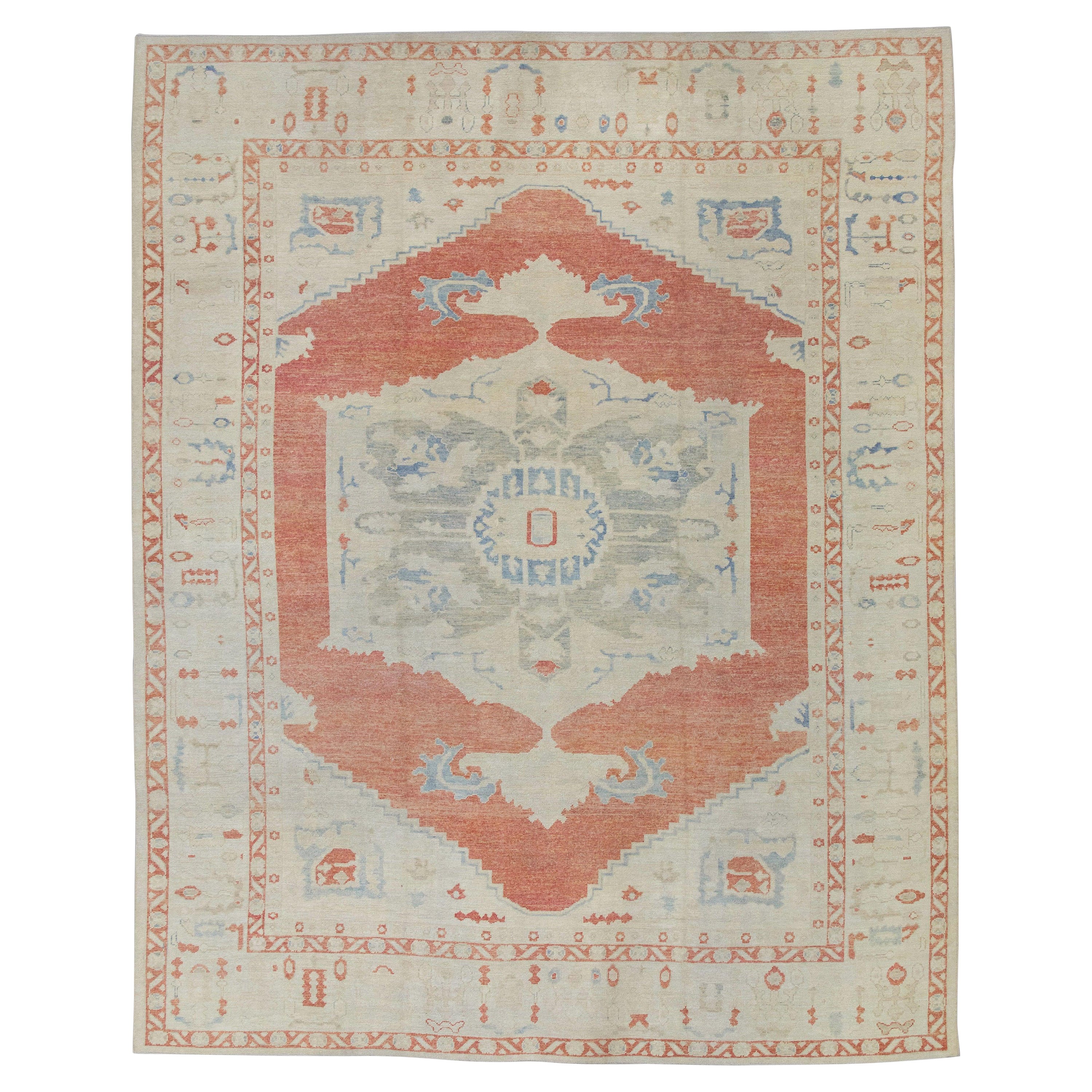 Oushak-Teppich Orientalischer handgeknüpfter türkischer Oushak 11'6" x 14'8" #6303