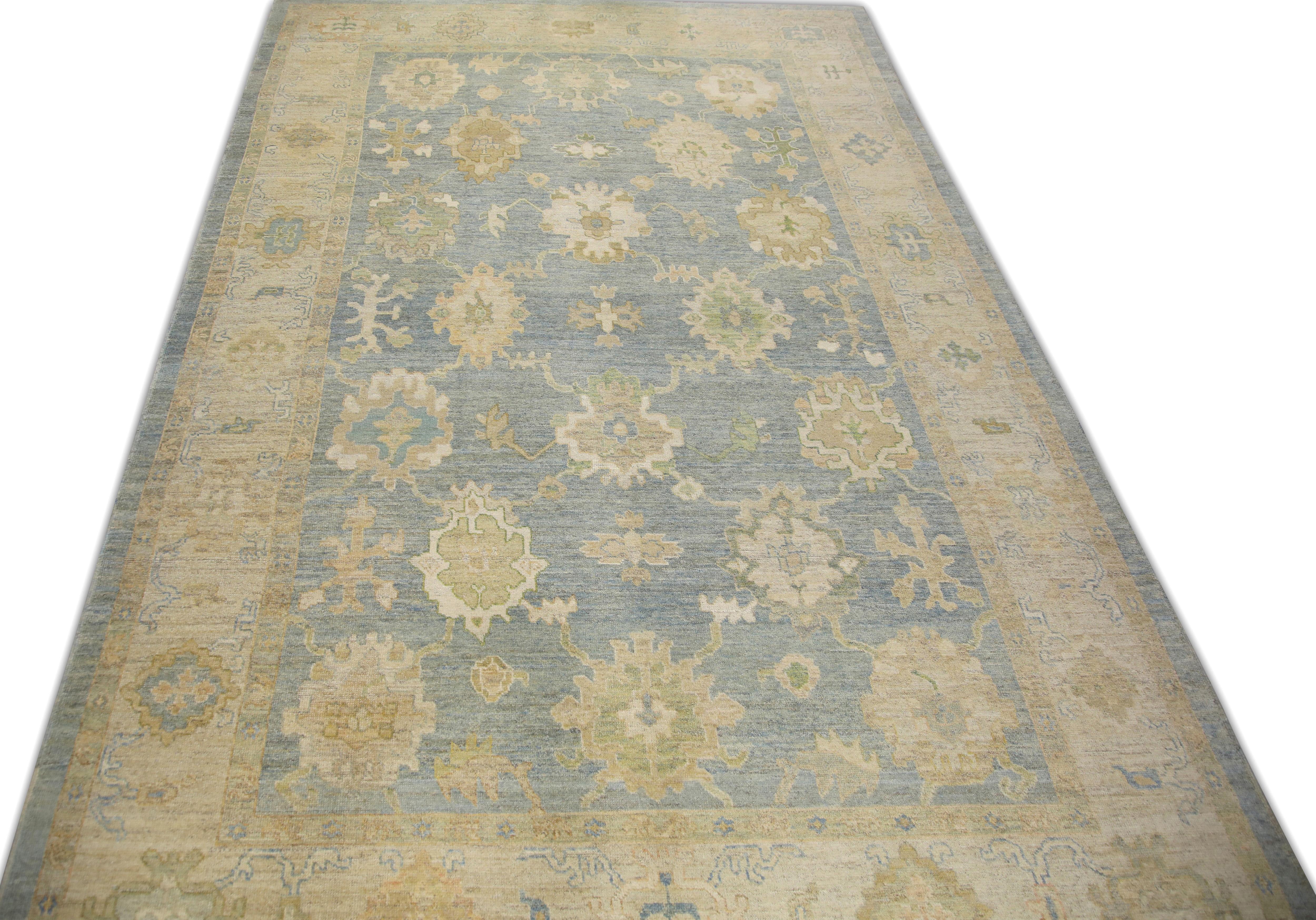 Oushak Rug Oriental Hand Knotted Turkish Oushak 11'6