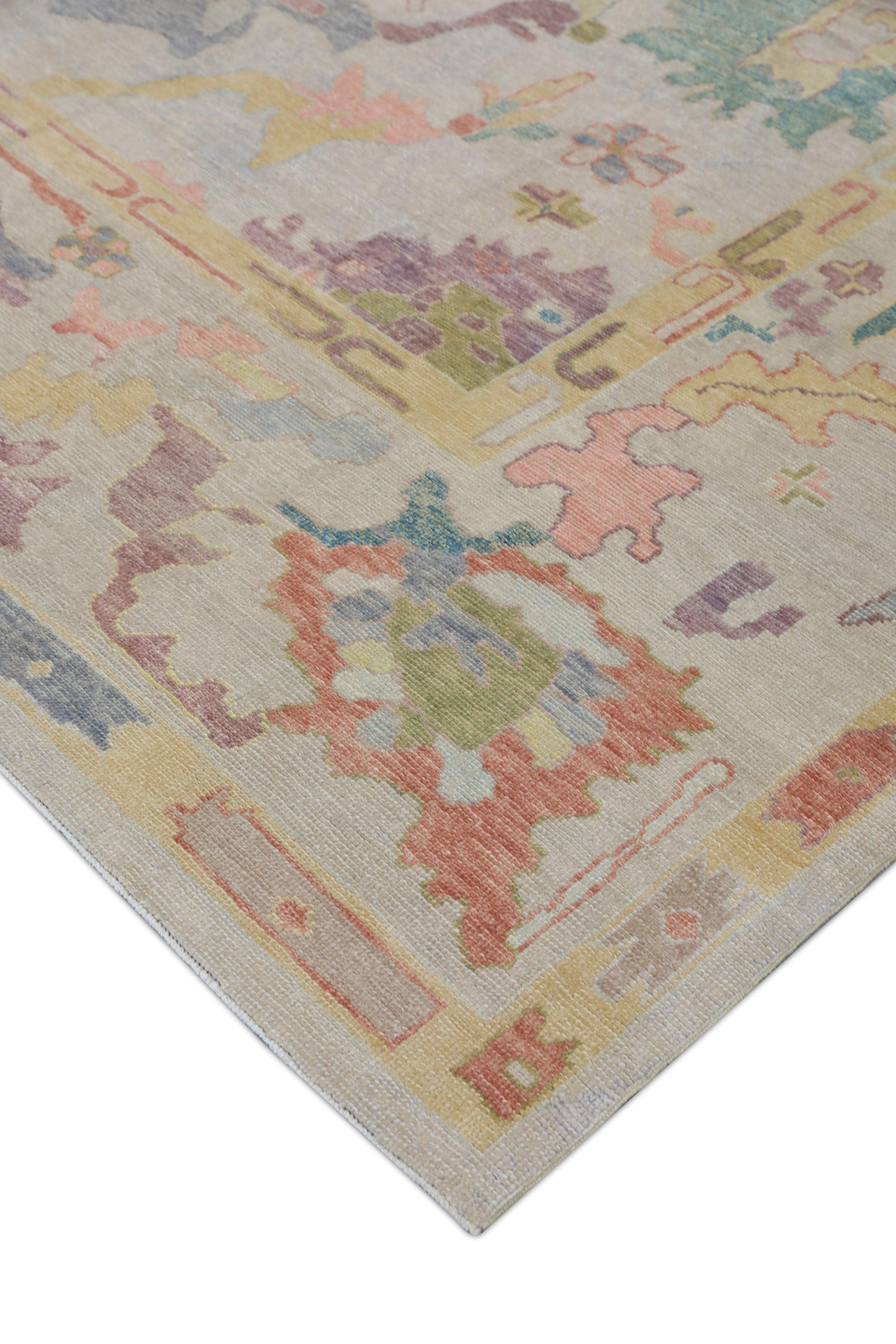 Oushak Rug Oriental Hand Knotted Turkish Oushak 12' x 14'7