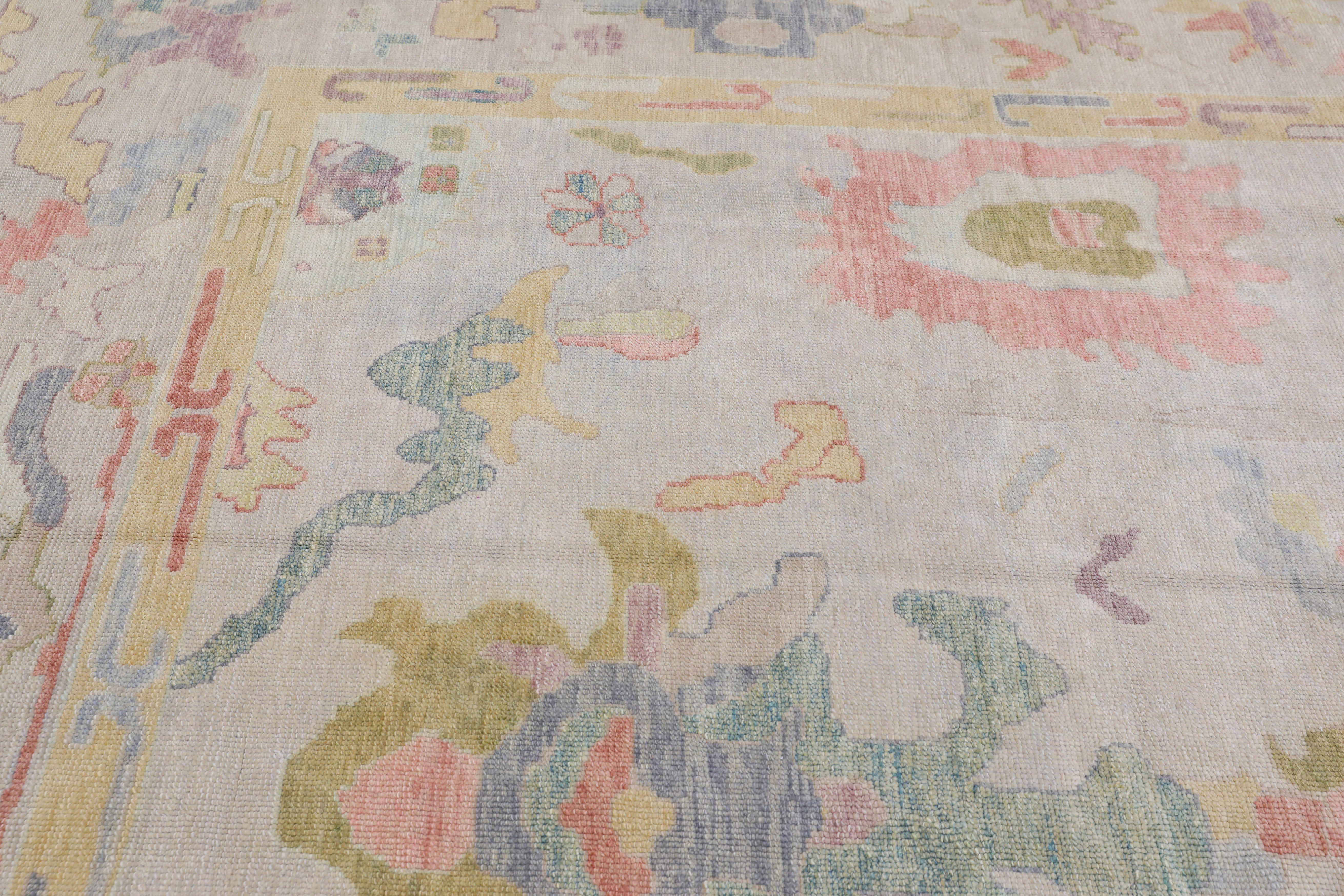 Oushak-Teppich Orientalischer handgeknüpfter türkischer Oushak 12' x 14'7