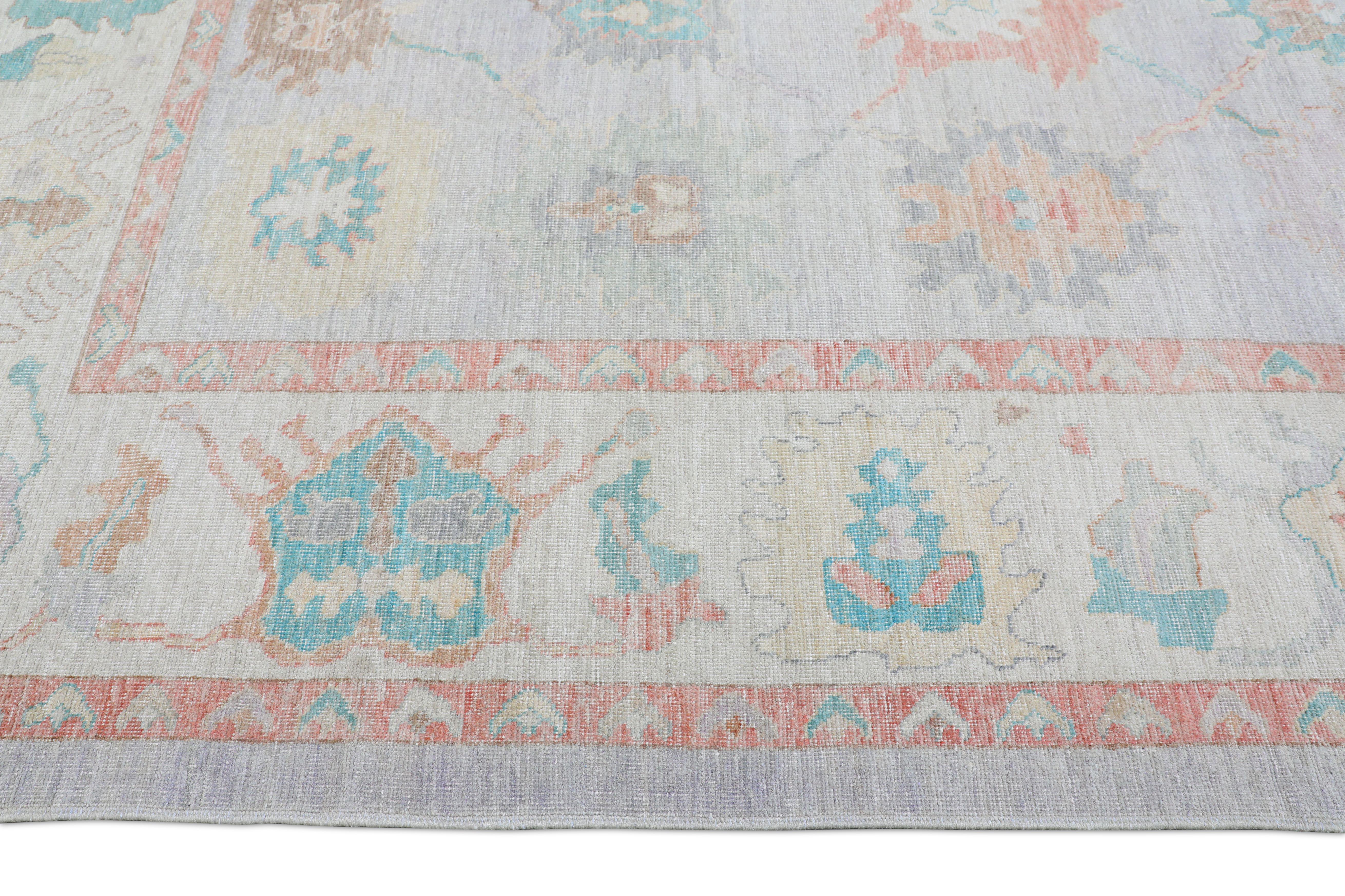 Oushak Rug Oriental Hand Knotted Turkish Oushak 12' x 15'4