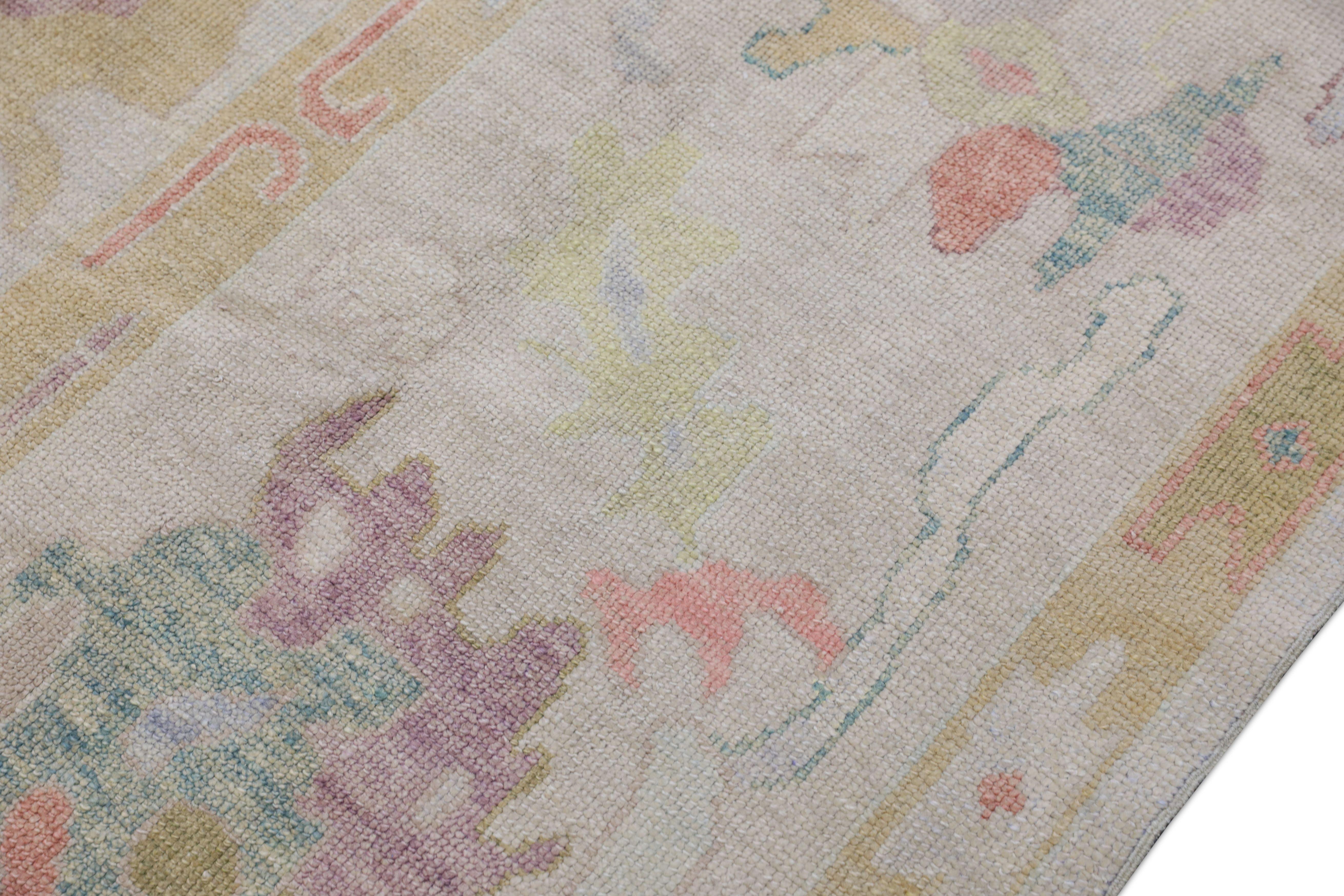 Oushak Rug Oriental Hand Knotted Turkish Oushak 12'2