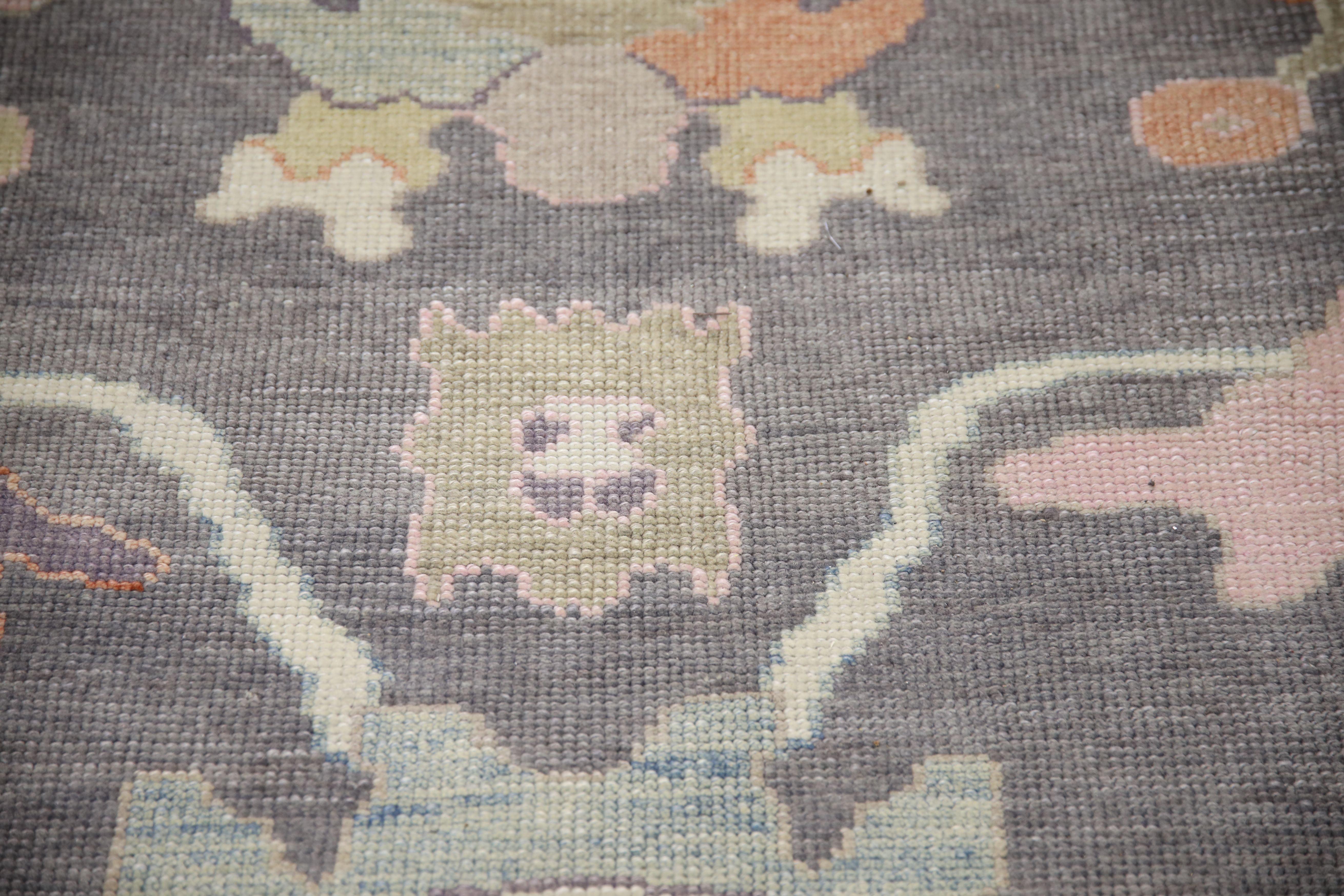 Turc Tapis oriental noué à la main turc Oushak 12'2