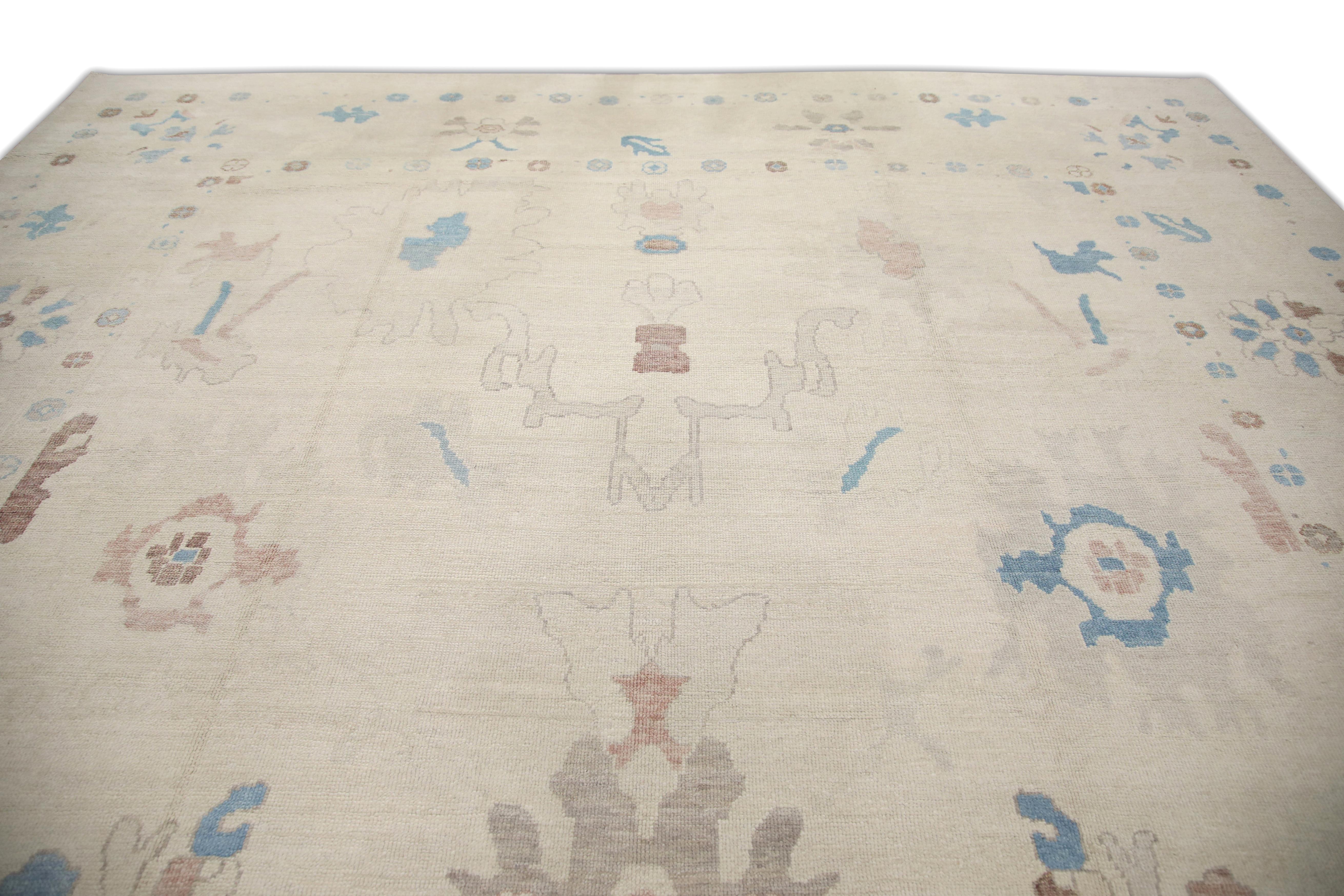 Oushak-Teppich Orientalischer handgeknüpfter türkischer Oushak 12'8