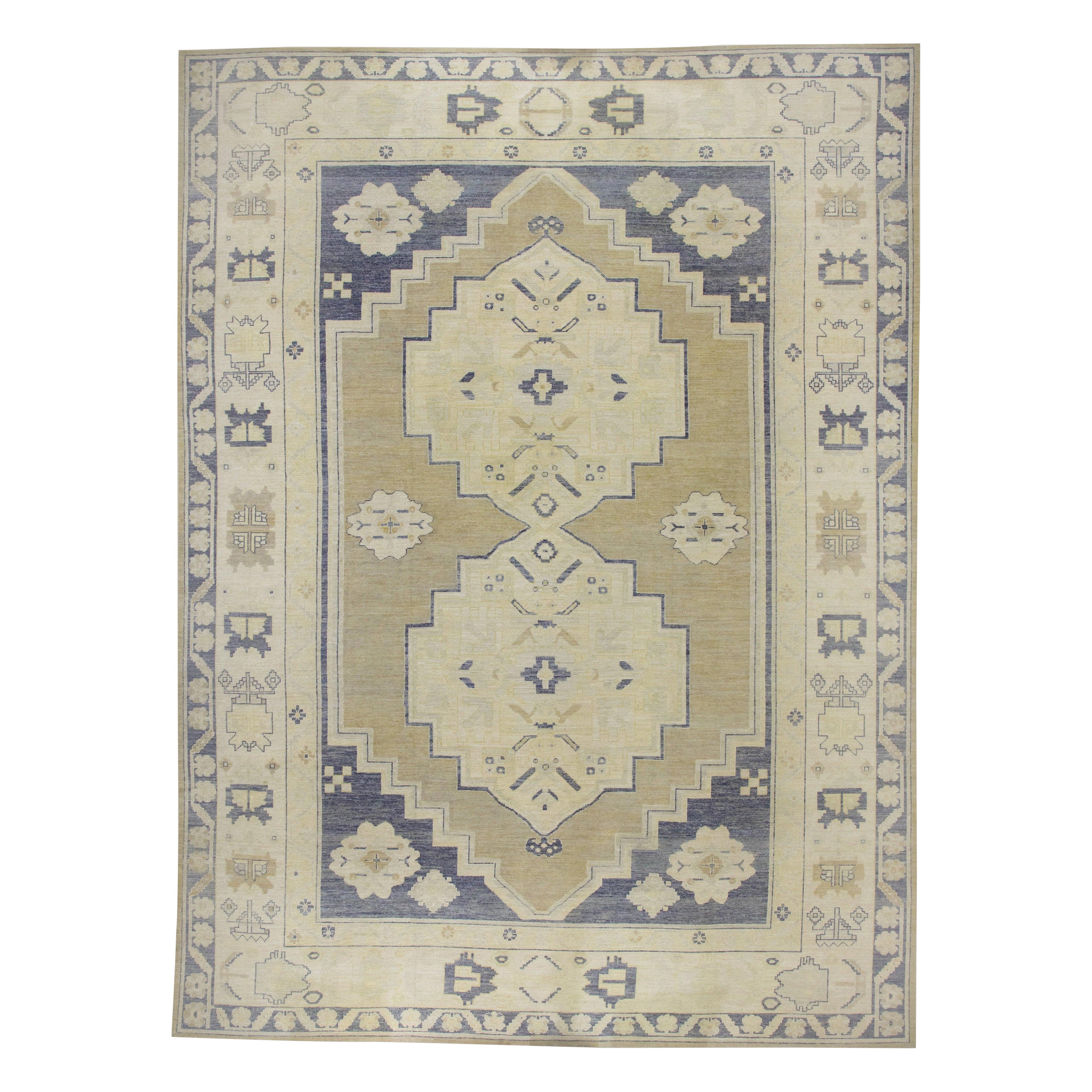 Oushak-Teppich Orientalischer handgeknüpfter türkischer Oushak 13'6" x 18'9" #7408