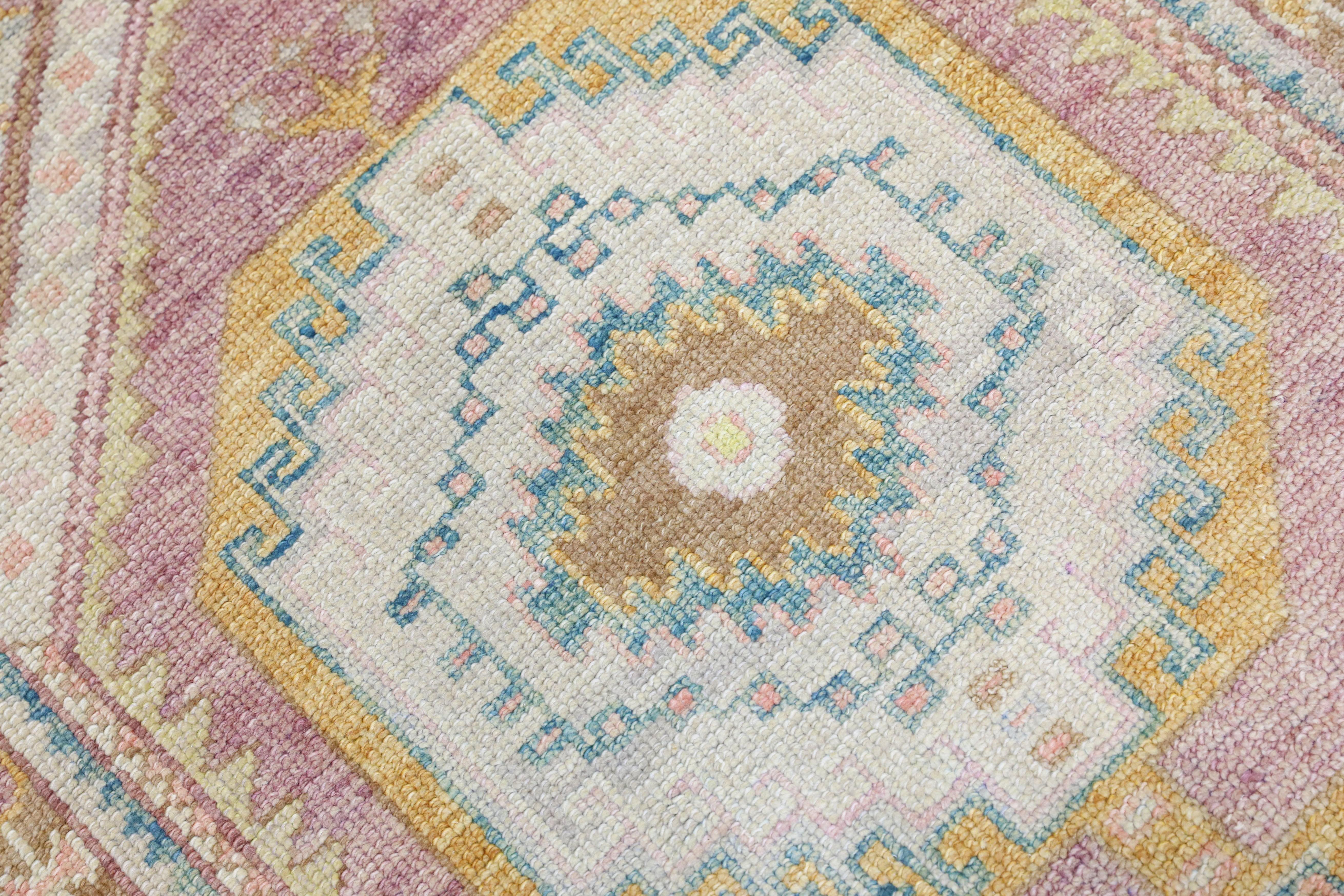 Oushak Rug Oriental Hand Knotted Turkish Oushak 2'10