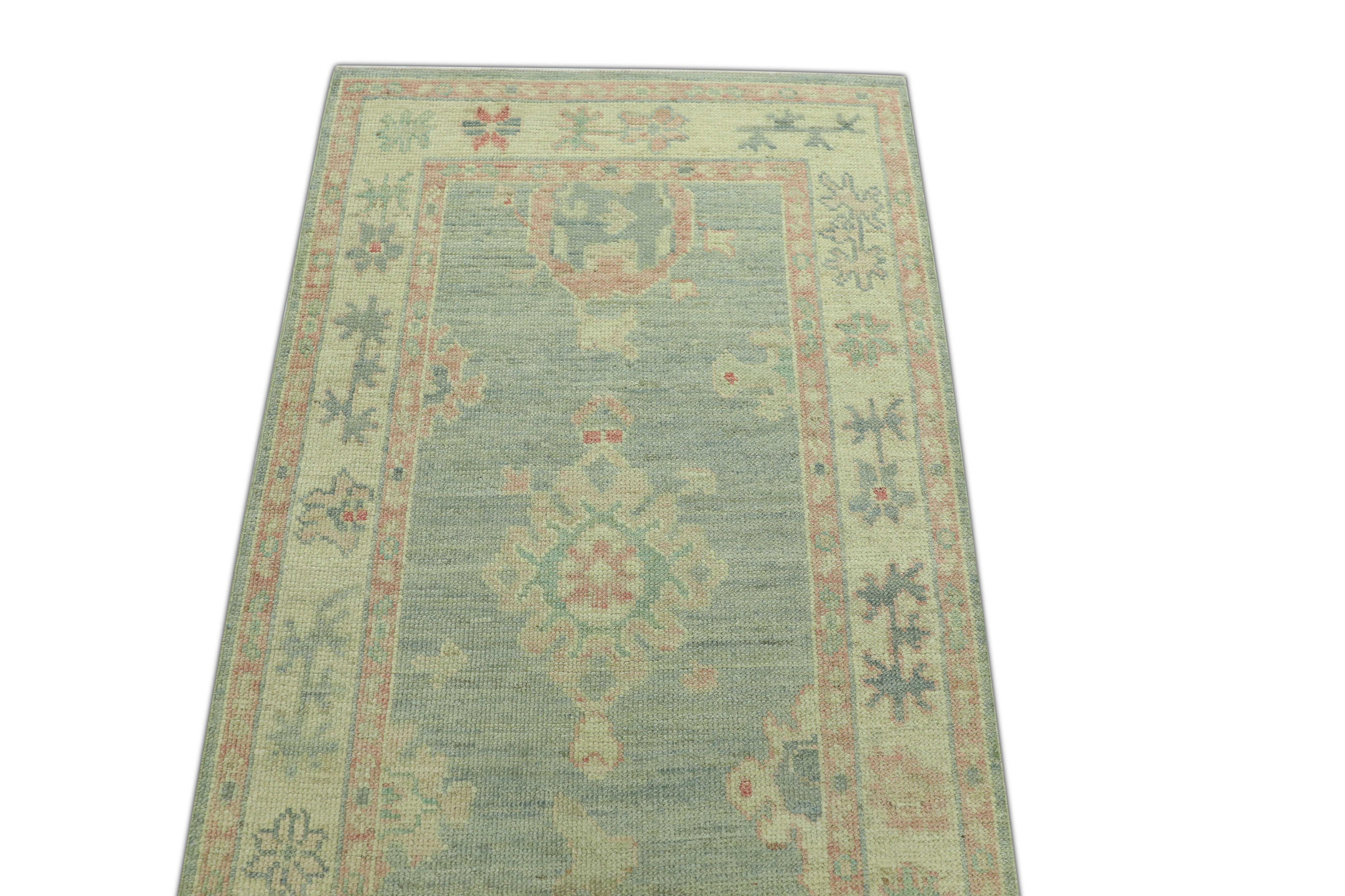 Oushak-Teppich Orientalischer handgeknüpfter türkischer Oushak 2'10