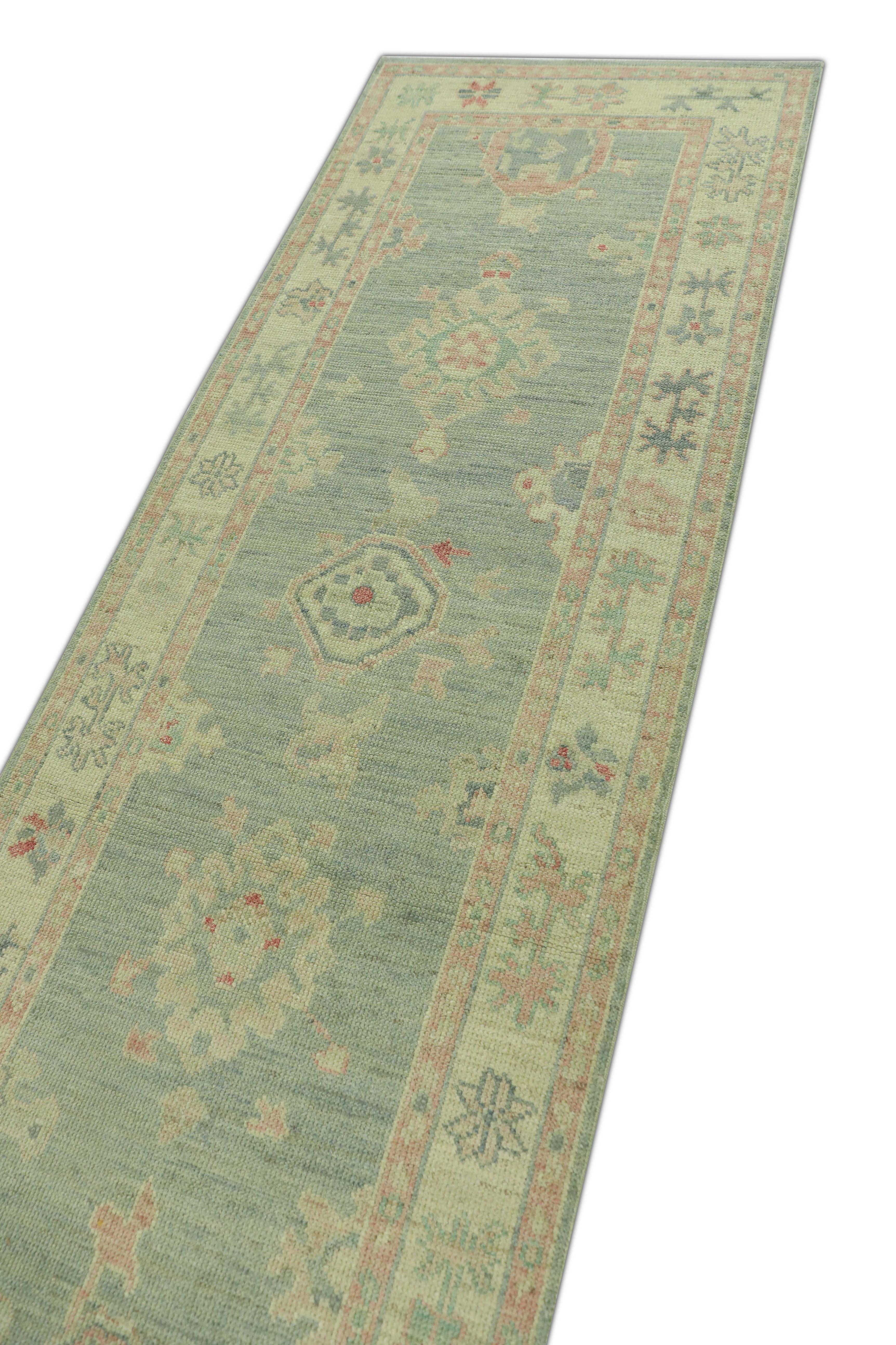 Oushak-Teppich Orientalischer handgeknüpfter türkischer Oushak 2'10