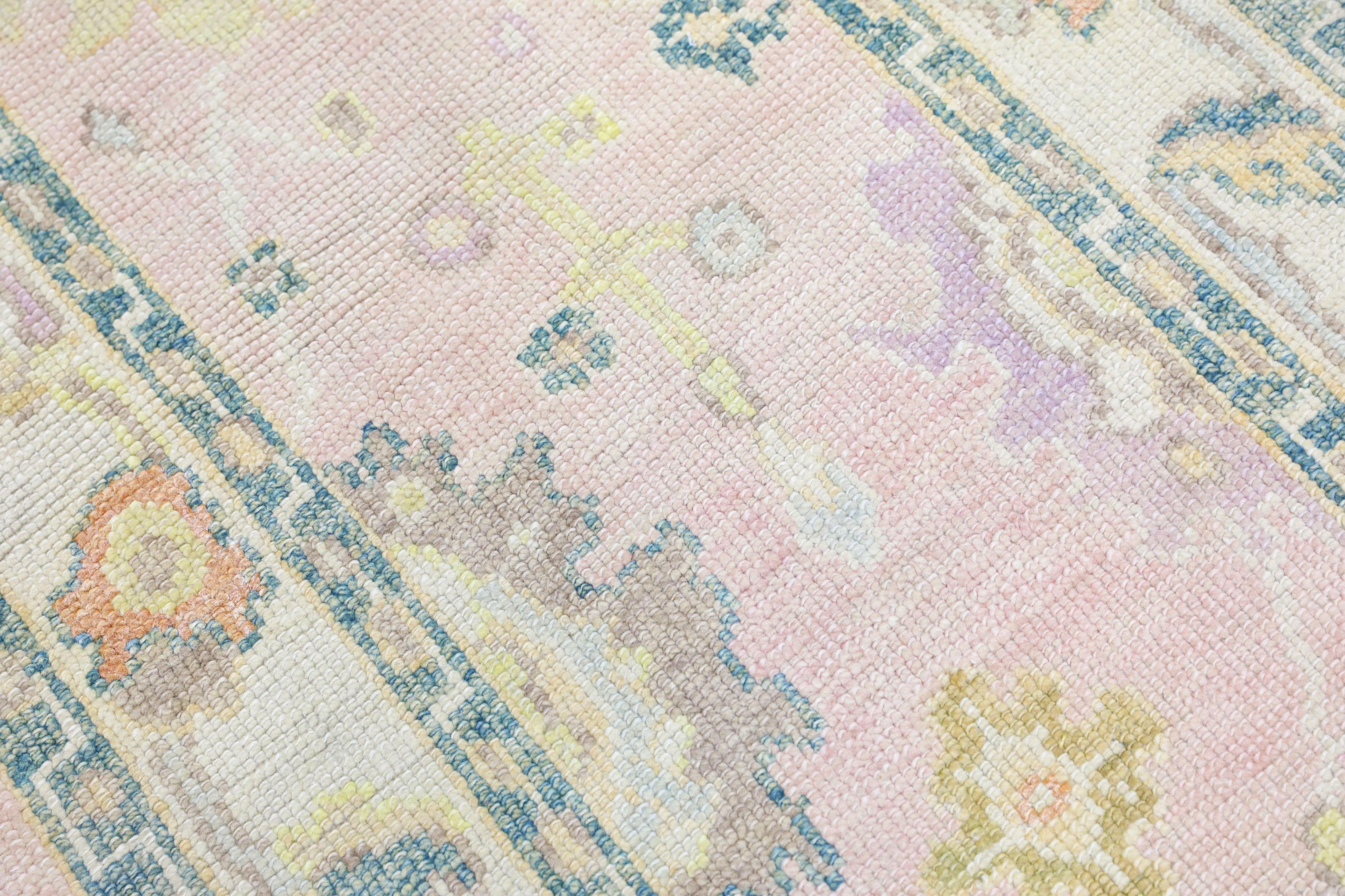 Oushak Rug Oriental Hand Knotted Turkish Oushak 2'10