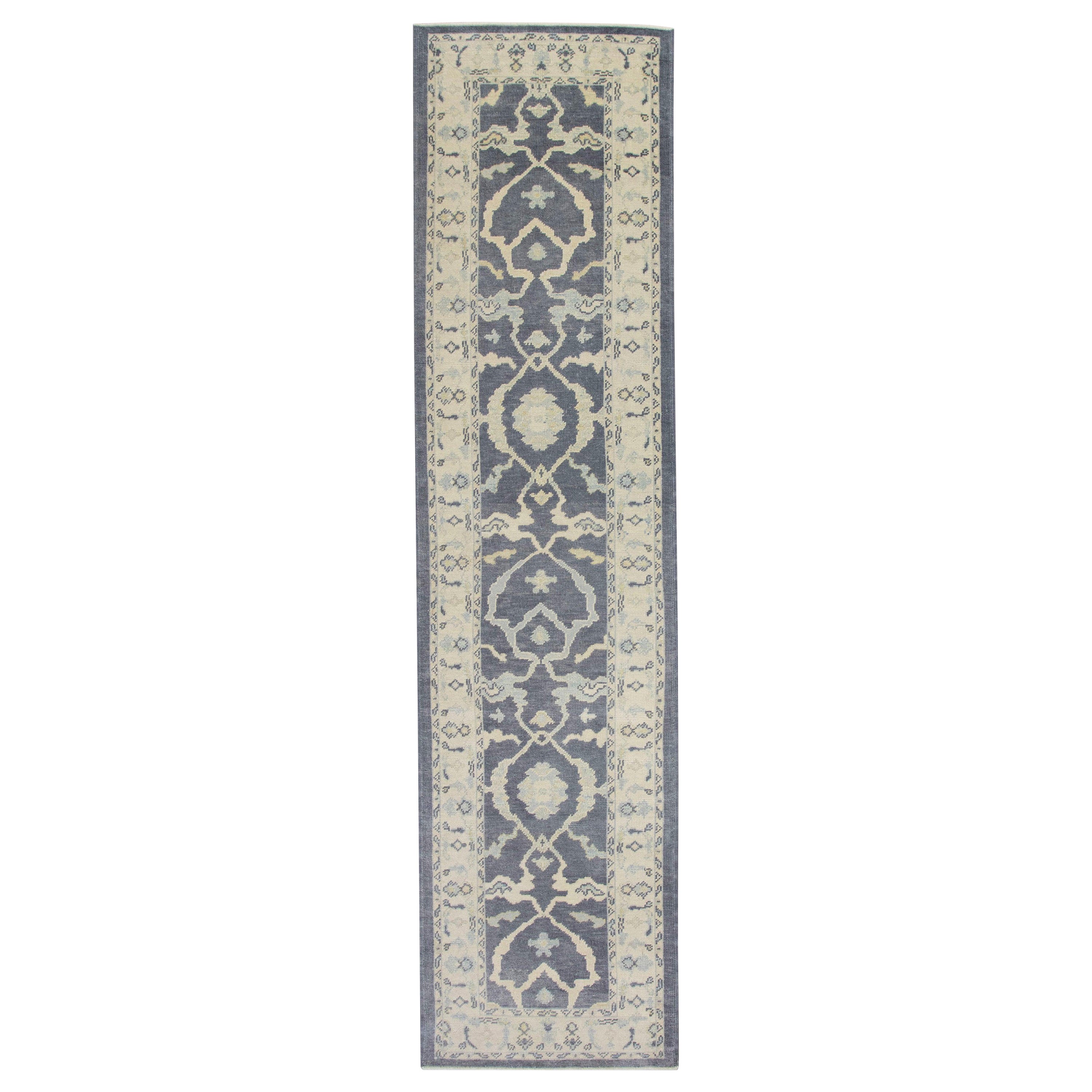 Oushak-Teppich Orientalischer handgeknüpfter türkischer Oushak 2'10" x 11'4" #5416