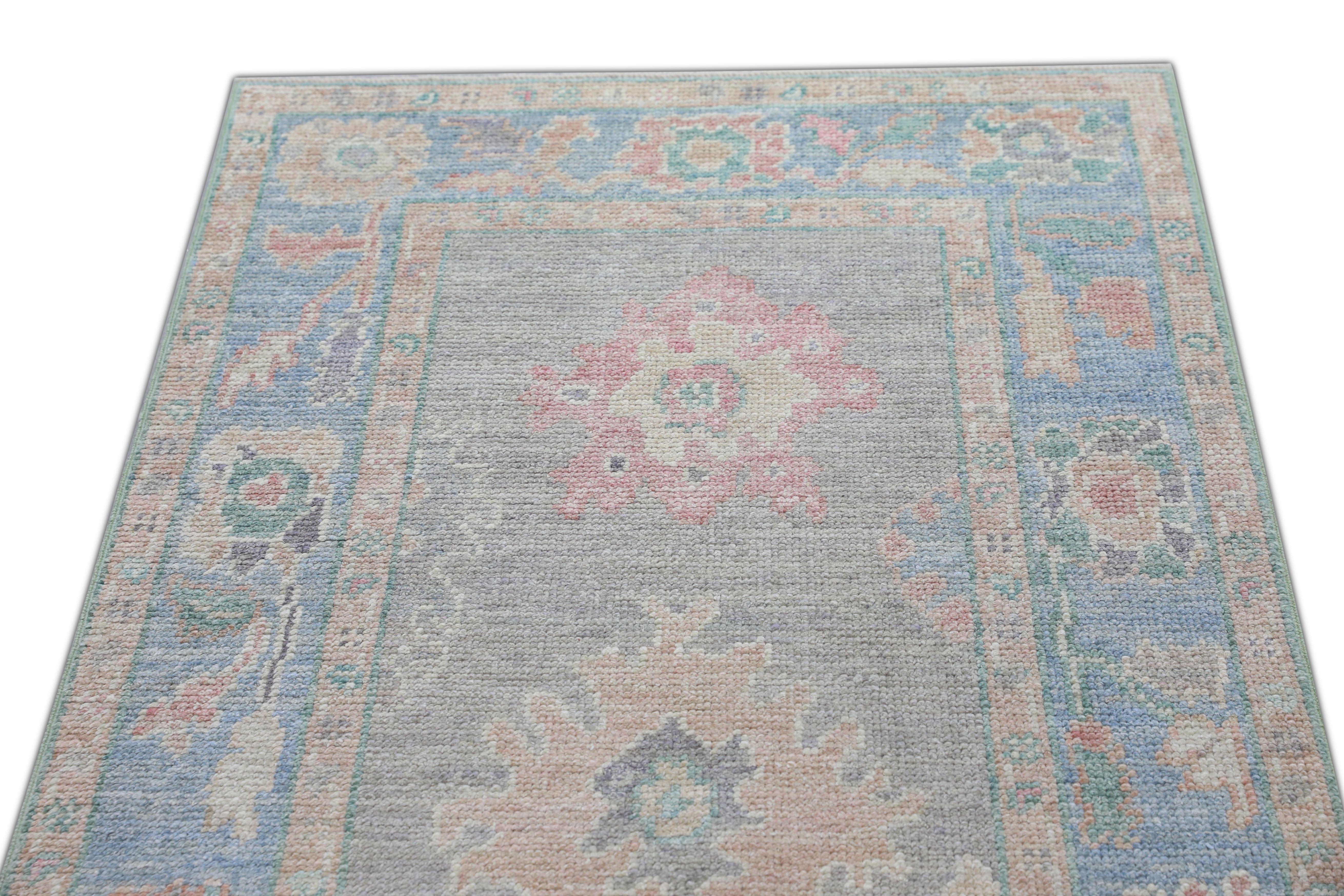 Oushak-Teppich Orientalischer handgeknüpfter türkischer Oushak 2'10