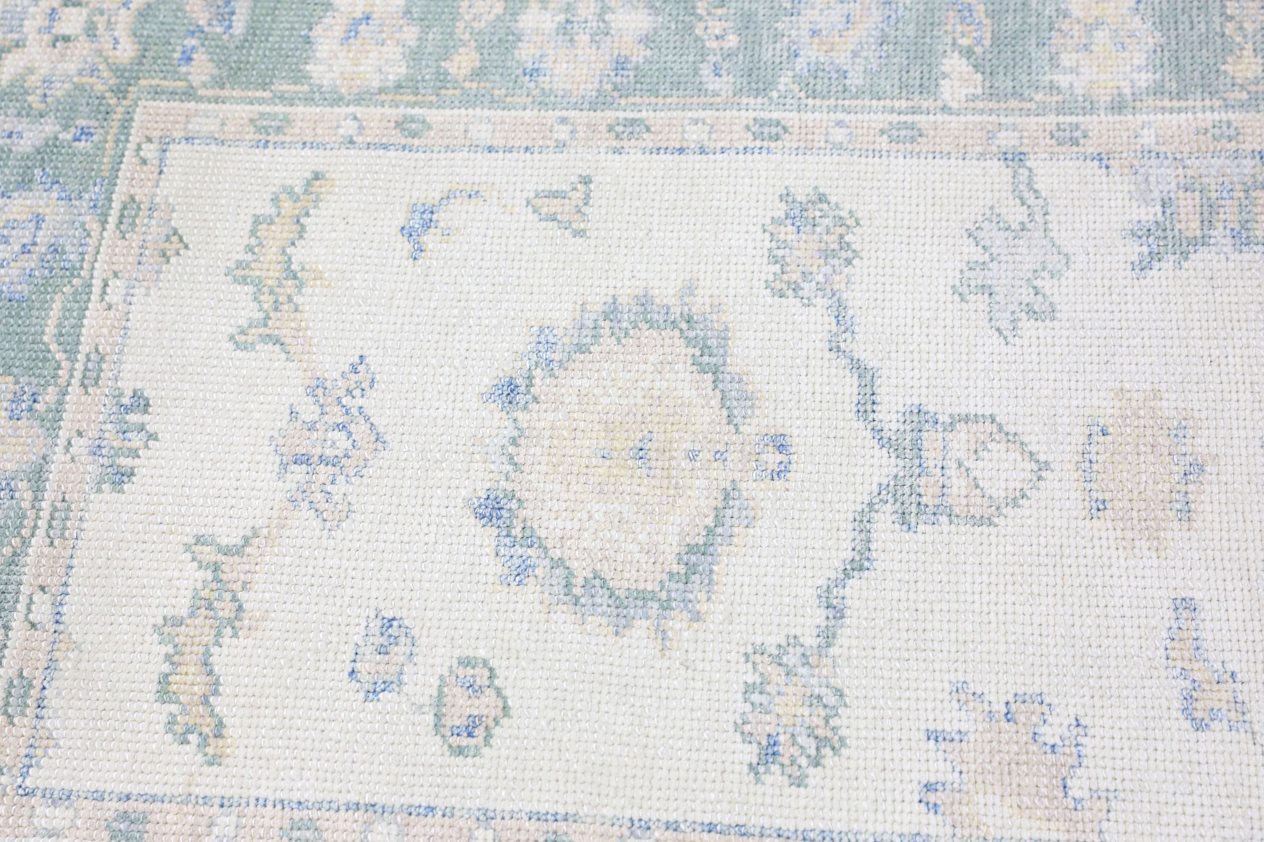 Oushak Rug Oriental Hand Knotted Turkish Oushak 2'10