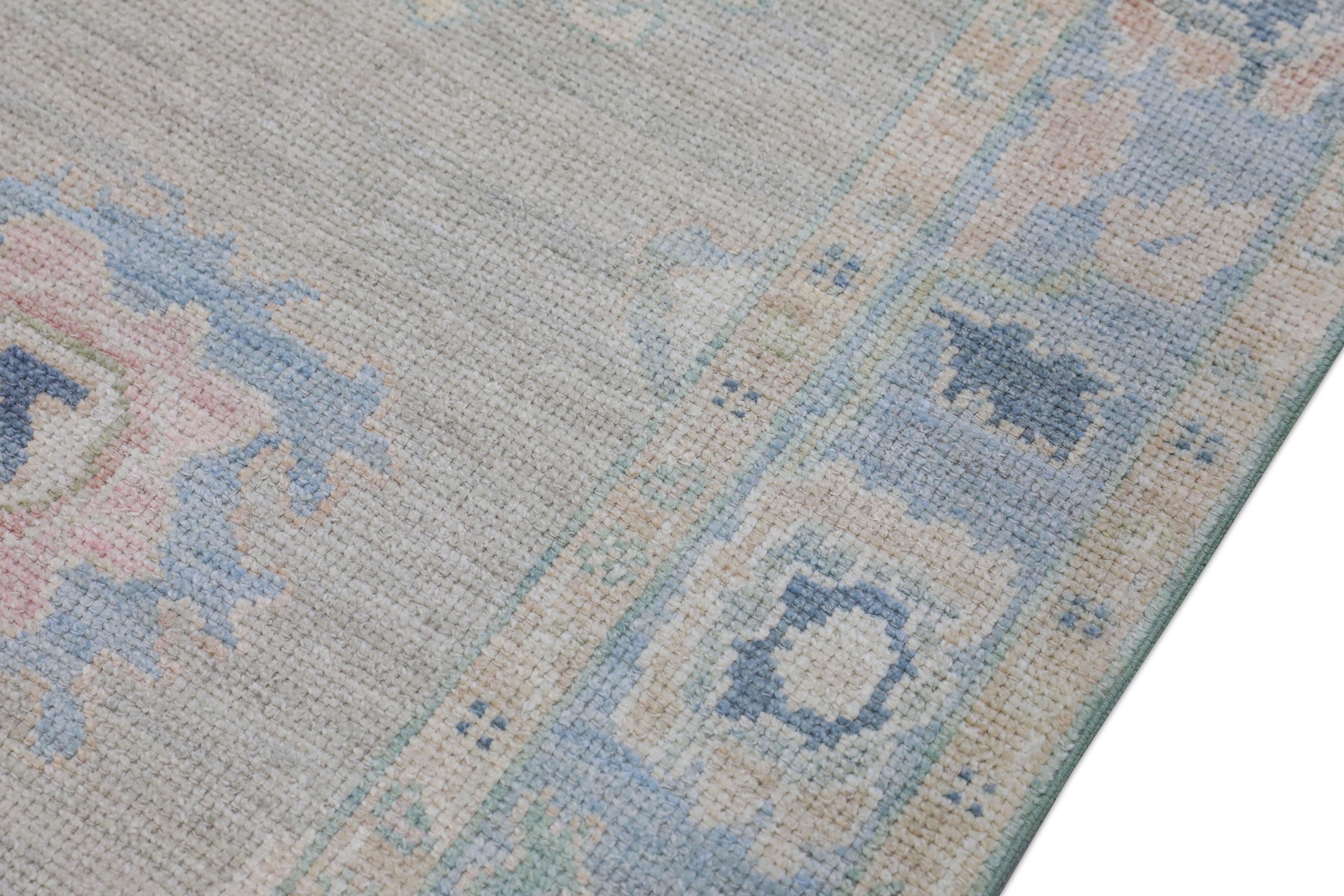 Oushak Rug Oriental Hand Knotted Turkish Oushak 2'10