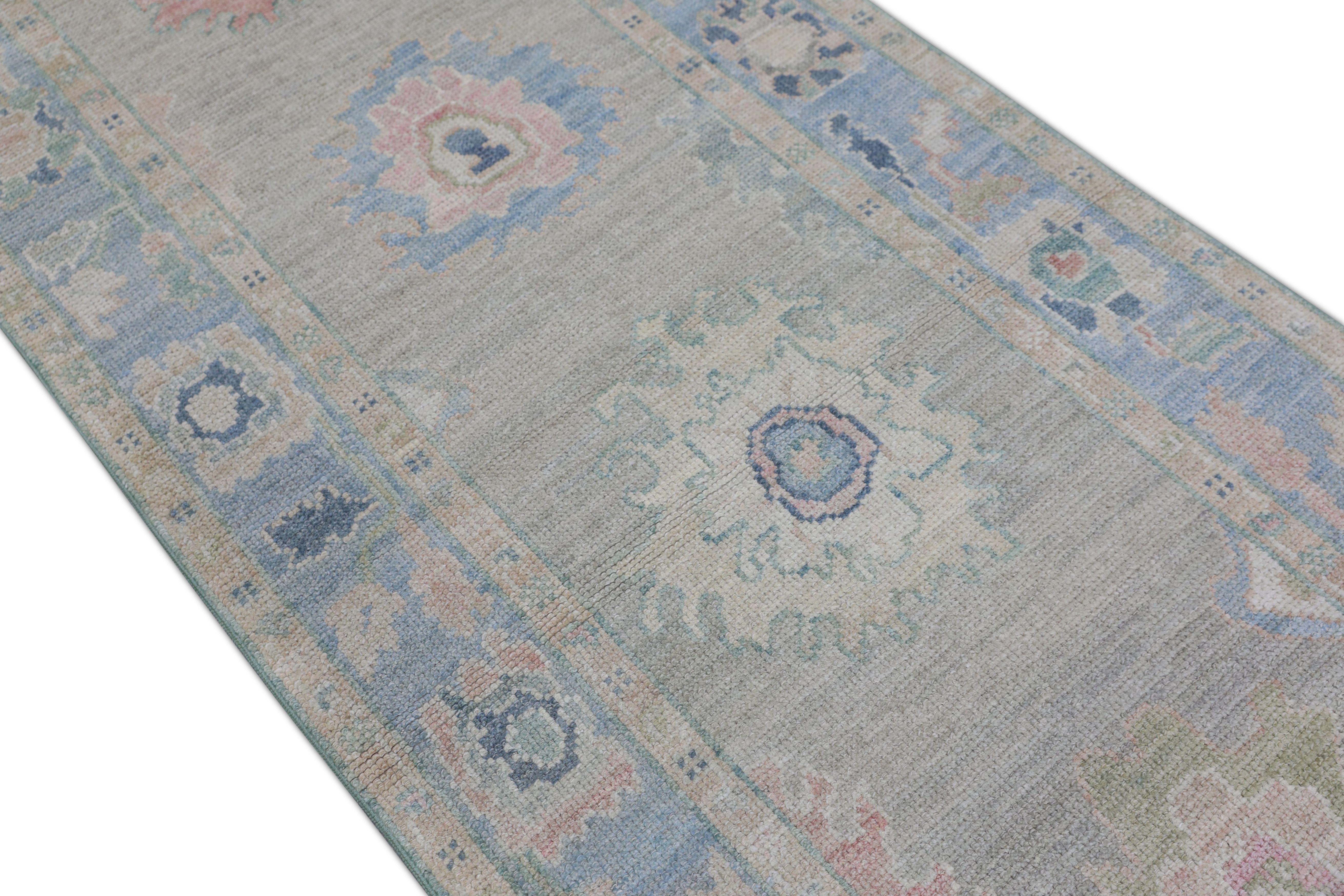Oushak Rug Oriental Hand Knotted Turkish Oushak 2'10