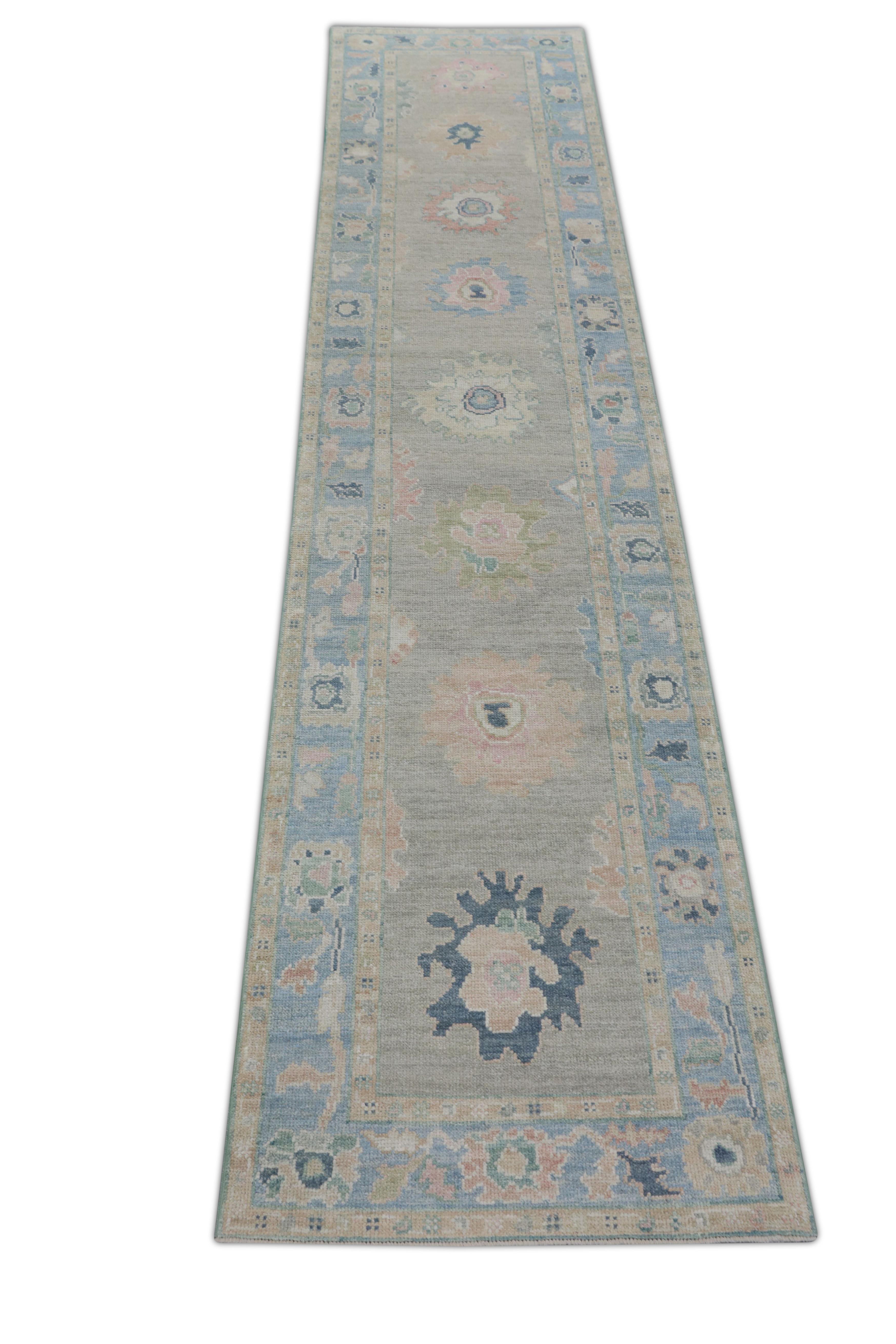 Oushak Rug Oriental Hand Knotted Turkish Oushak 2'10