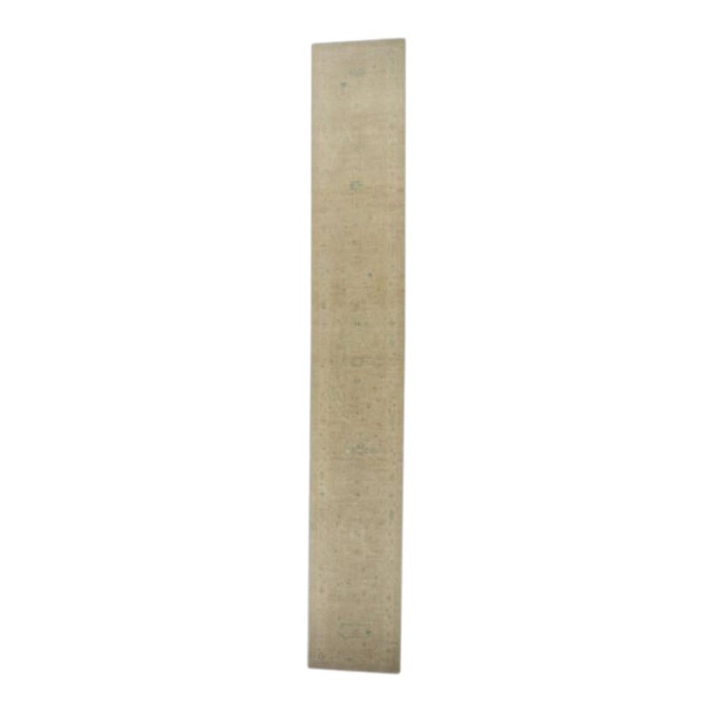 Tappeto Oushak Tappeto orientale annodato a mano Oushak turco 2'10" x 19' #627 in vendita