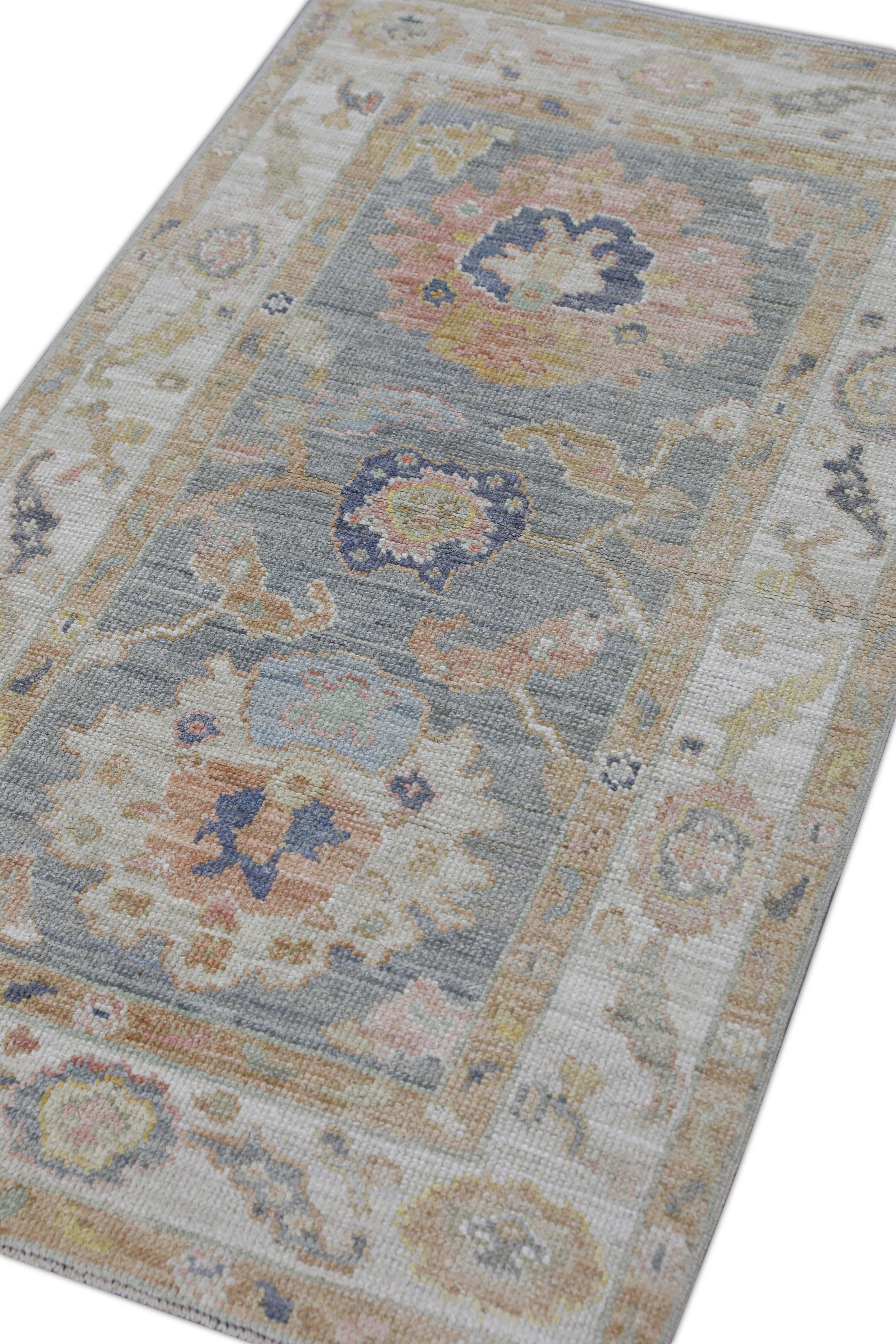 Oushak-Teppich Orientalischer handgeknüpfter türkischer Oushak 2'10