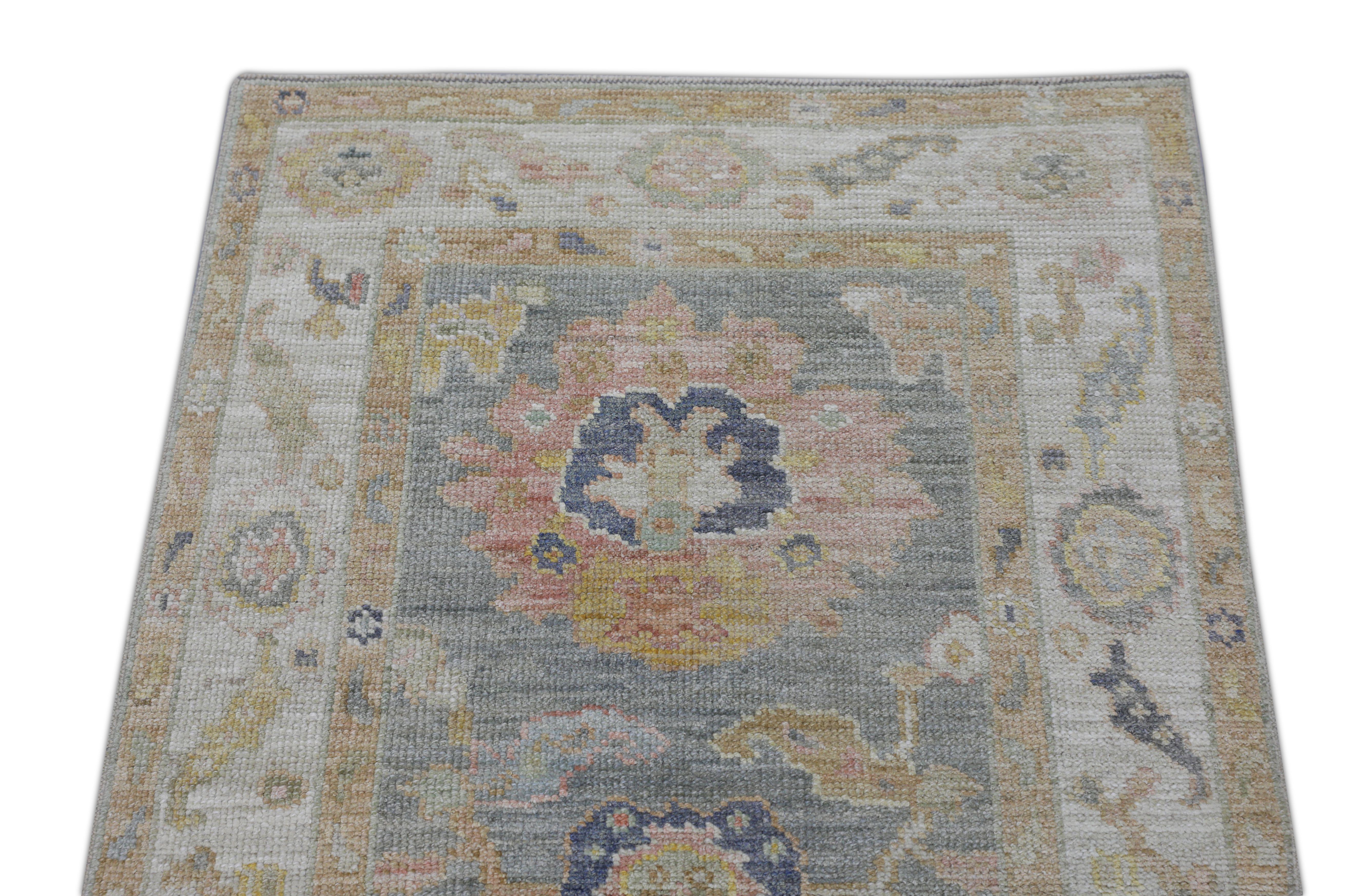 Oushak-Teppich Orientalischer handgeknüpfter türkischer Oushak 2'10