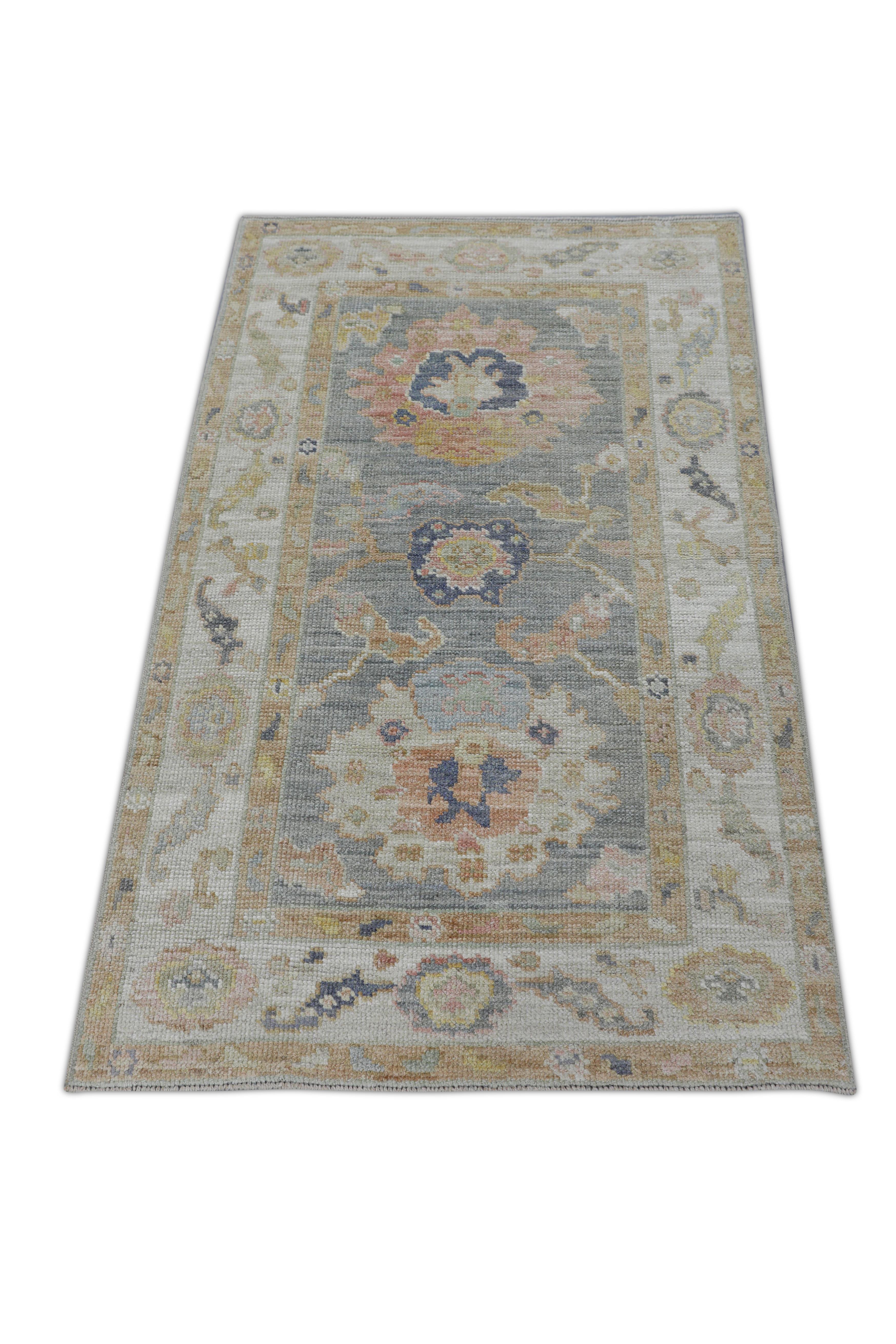 Oushak-Teppich Orientalischer handgeknüpfter türkischer Oushak 2'10