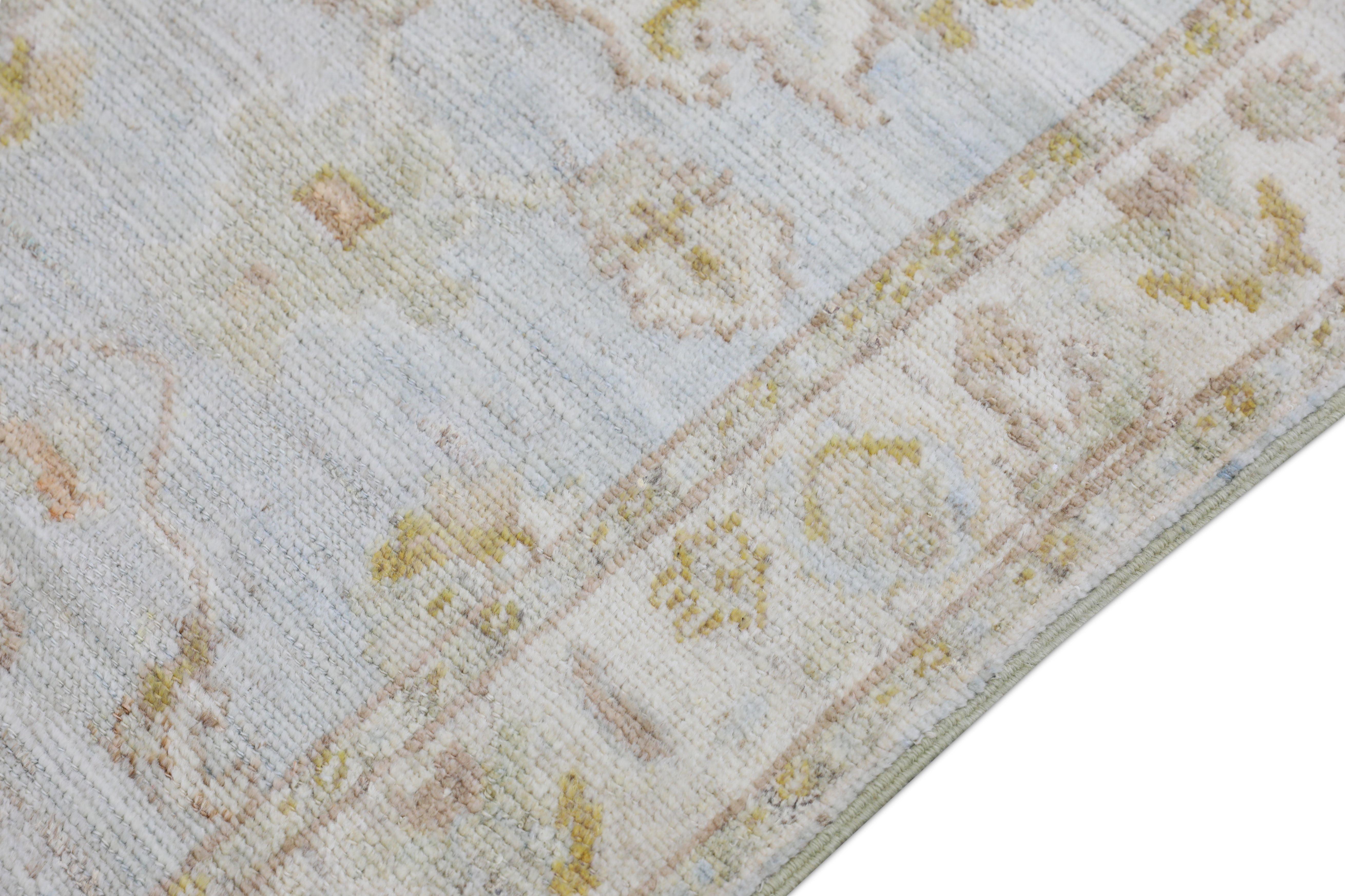 Oushak Rug Oriental Hand Knotted Turkish Oushak 2'10
