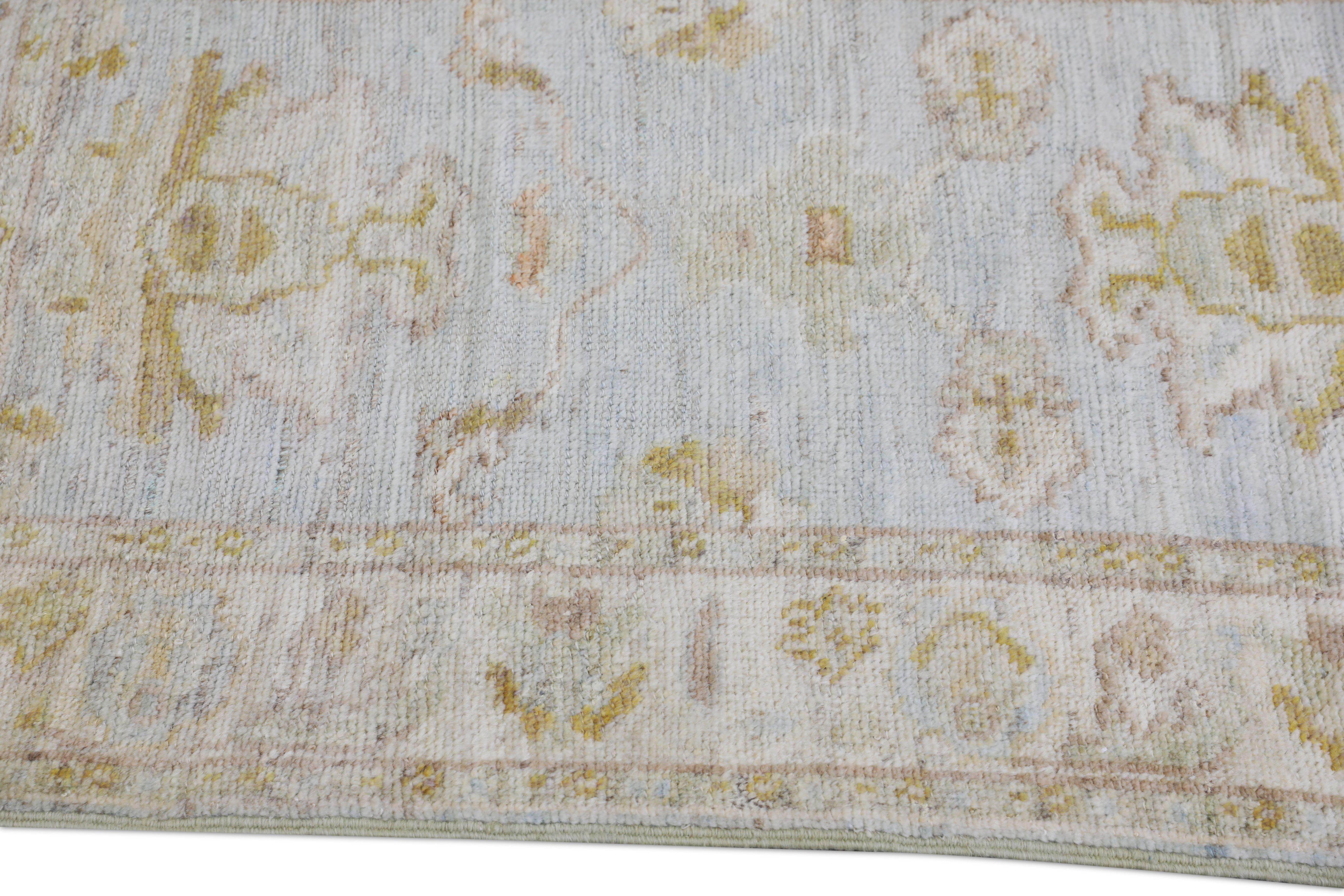 Oushak Rug Oriental Hand Knotted Turkish Oushak 2'10