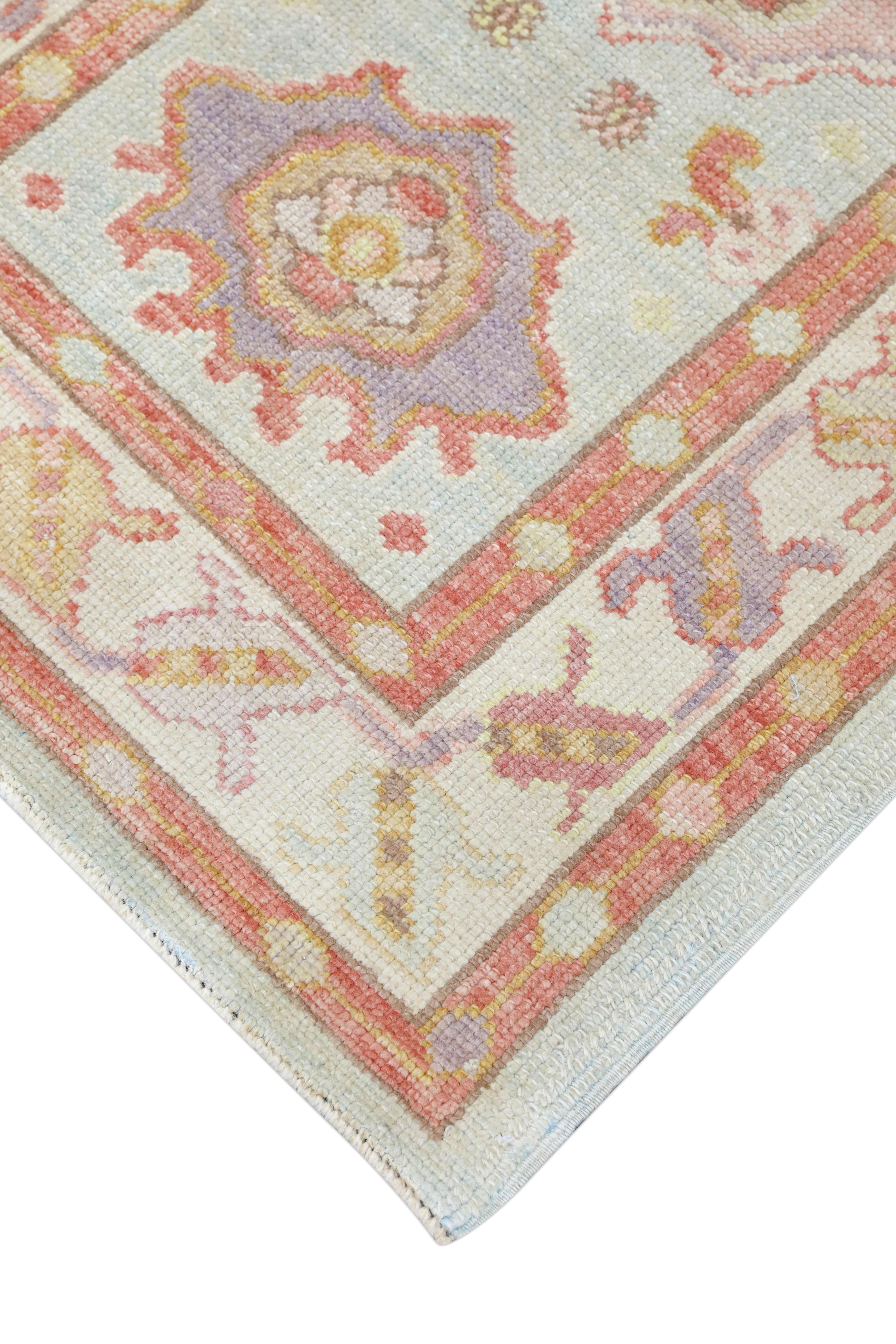 Oushak-Teppich Orientalischer handgeknüpfter türkischer Oushak 2'10