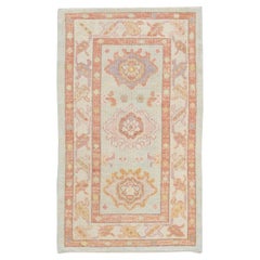 Oushak-Teppich Orientalischer handgeknüpfter türkischer Oushak 2'10" x 4'9" #4310