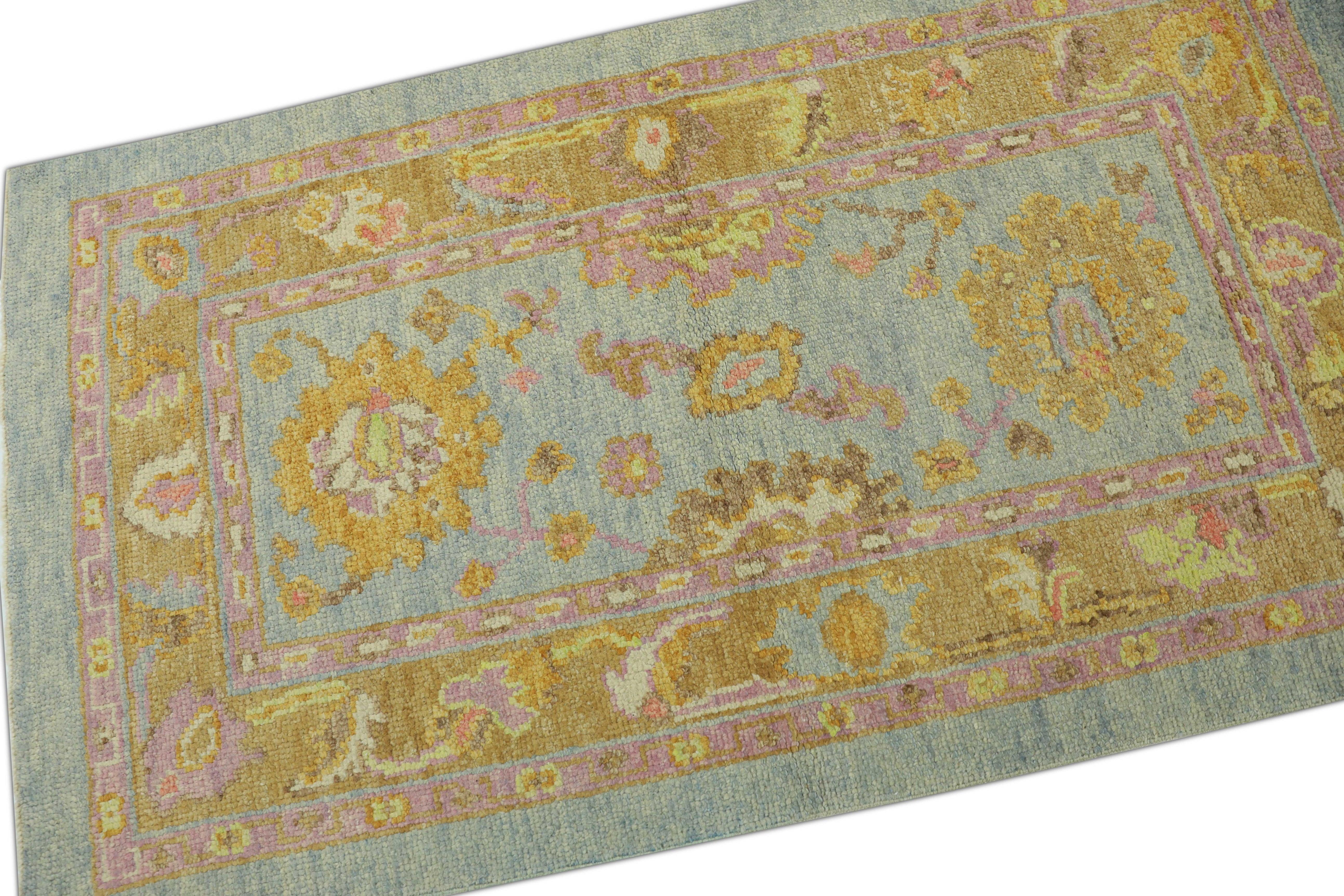 Oushak-Teppich Orientalischer handgeknüpfter türkischer Oushak 2'10