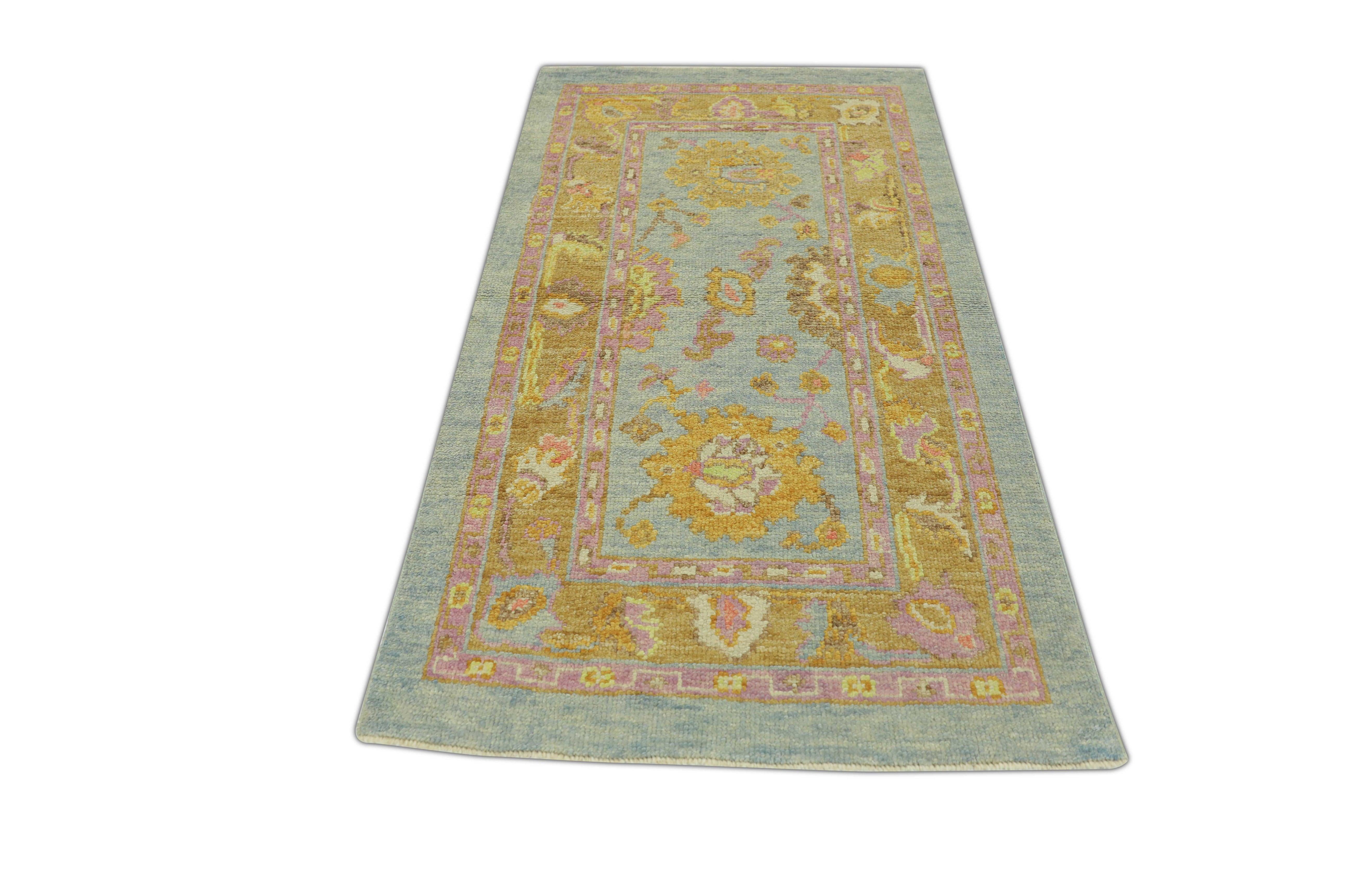 Oushak-Teppich Orientalischer handgeknüpfter türkischer Oushak 2'10