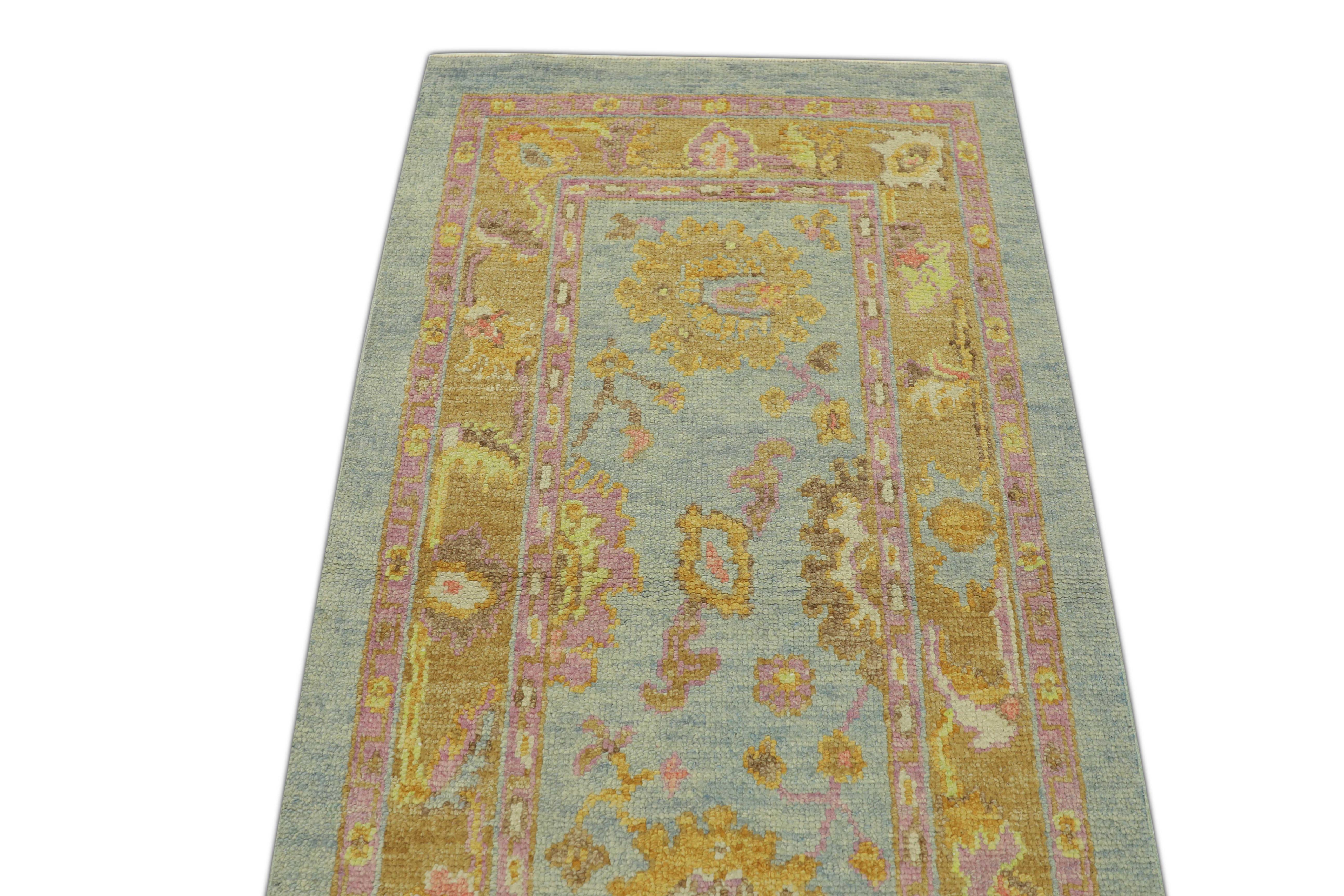 Oushak-Teppich Orientalischer handgeknüpfter türkischer Oushak 2'10