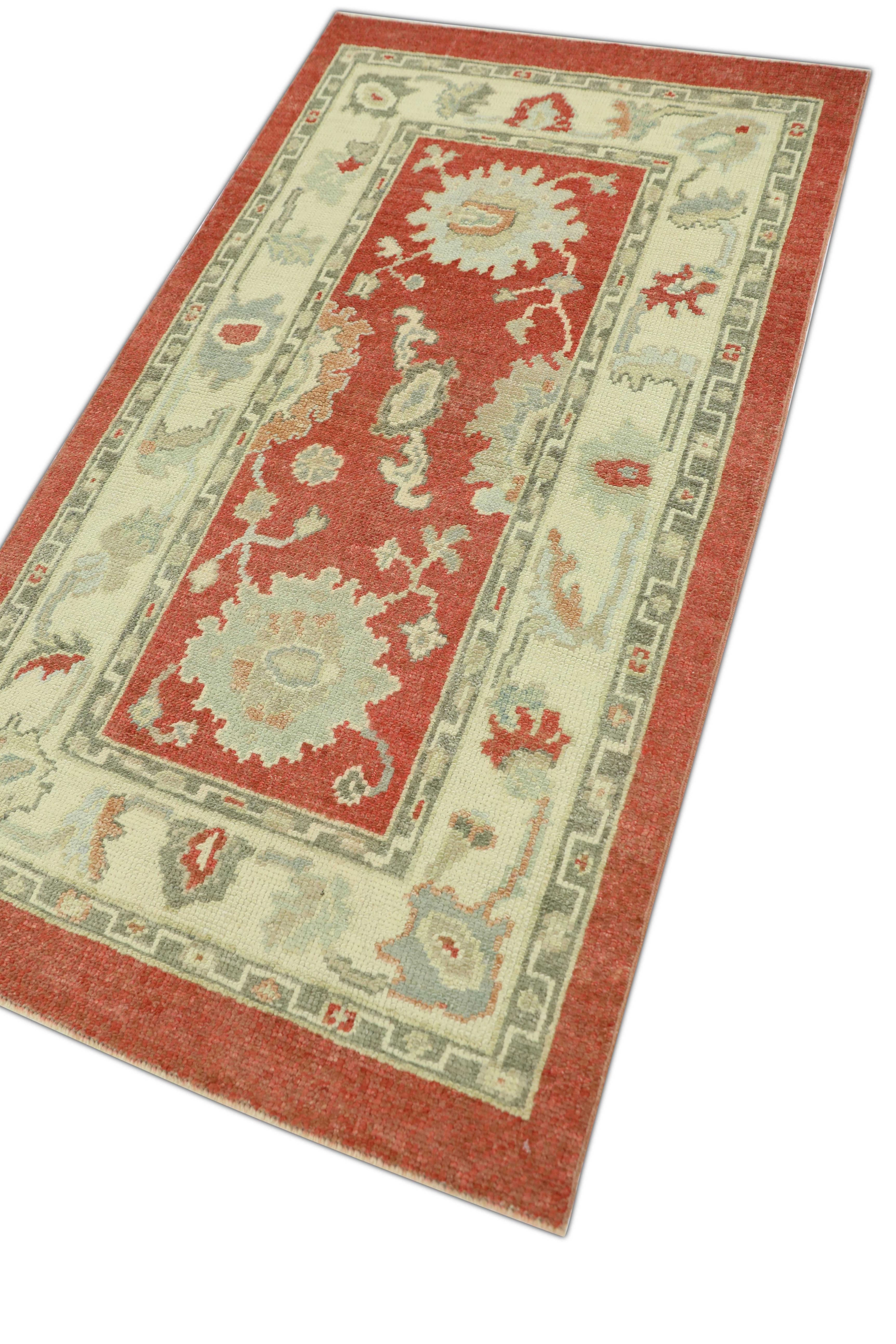 Oushak-Teppich Orientalischer handgeknüpfter türkischer Oushak 2'10