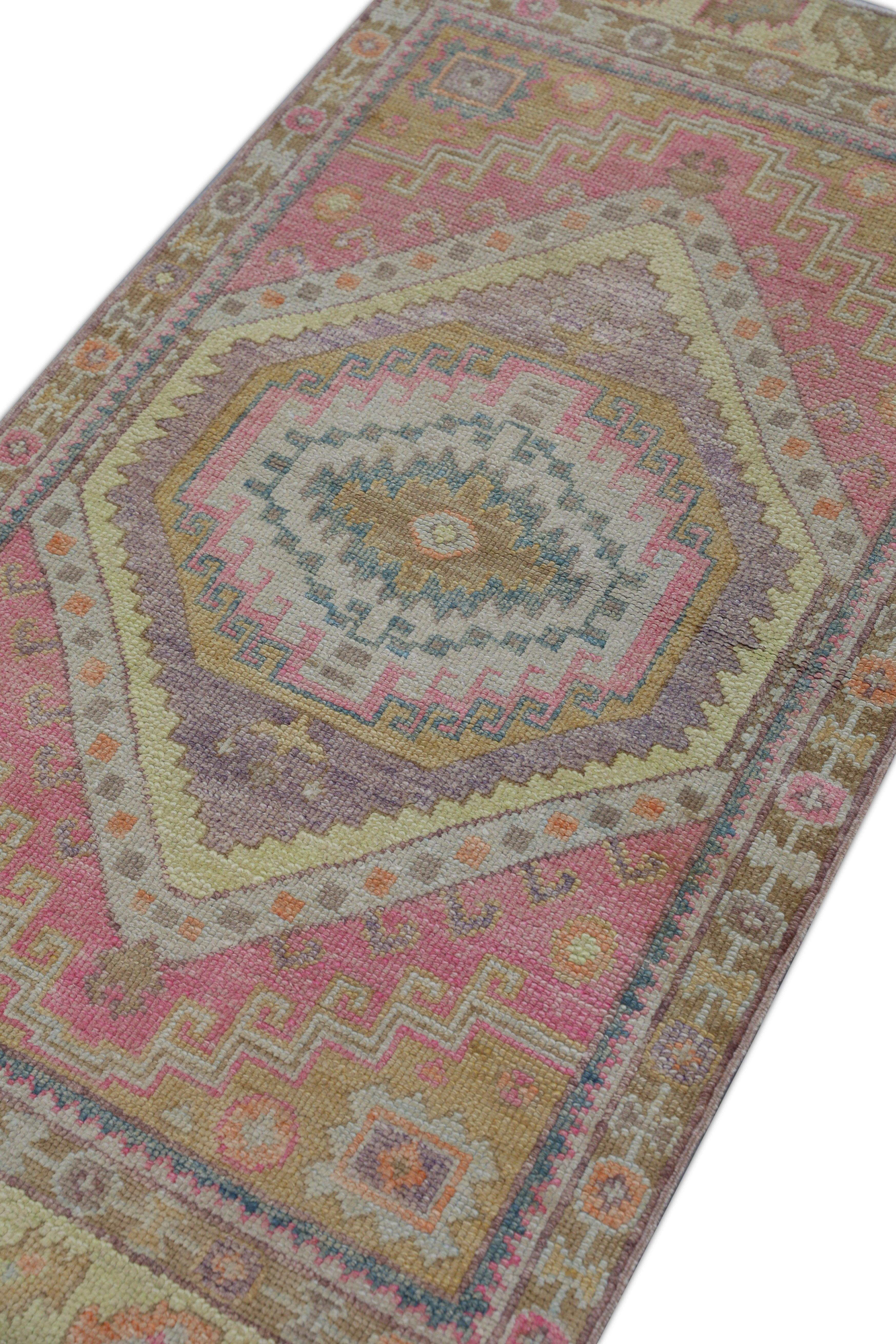 Oushak-Teppich Orientalischer handgeknüpfter türkischer Oushak 2'10