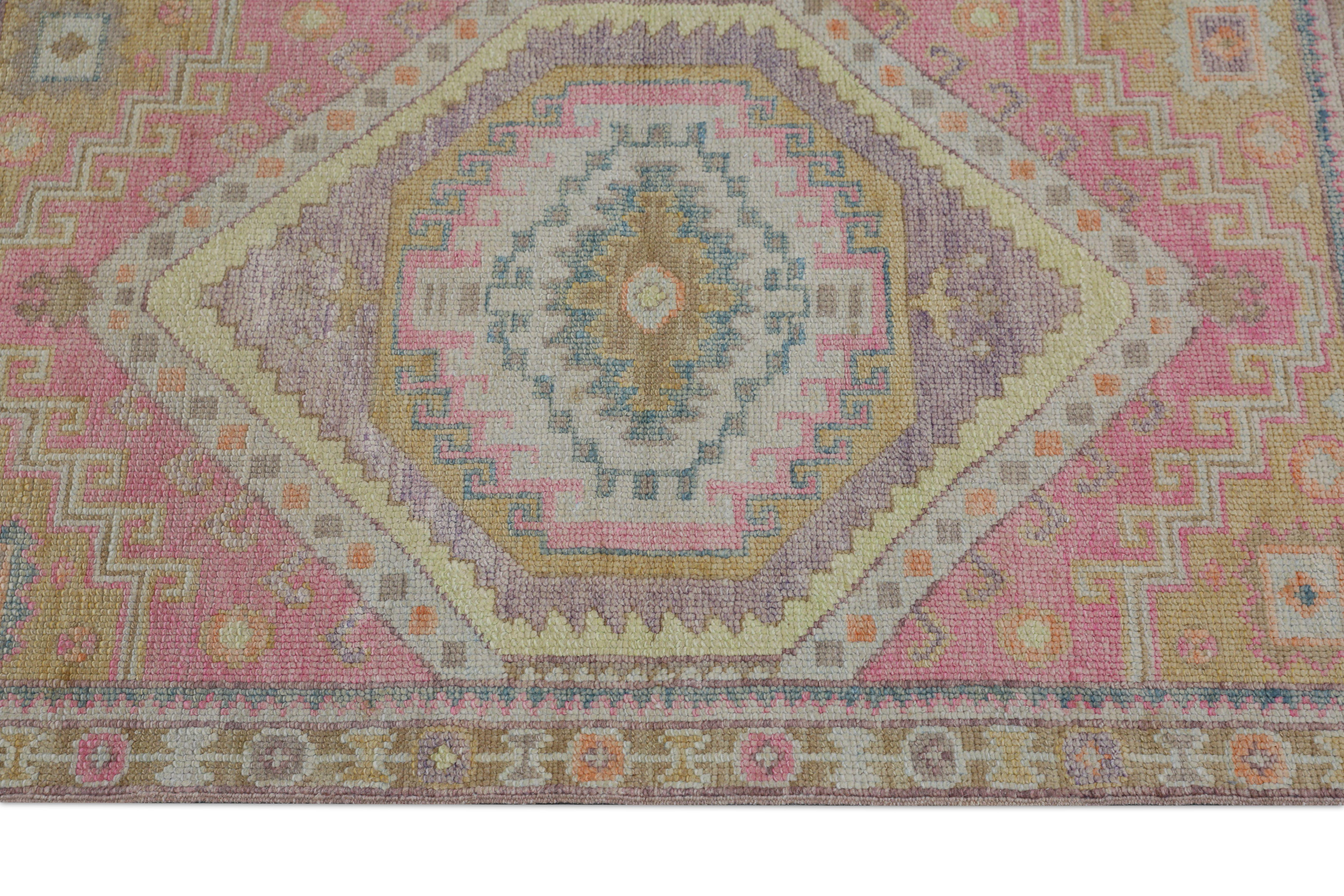 Oushak-Teppich Orientalischer handgeknüpfter türkischer Oushak 2'10
