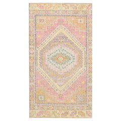 Oushak-Teppich Orientalischer handgeknüpfter türkischer Oushak 2'10" x 5'1" #2775