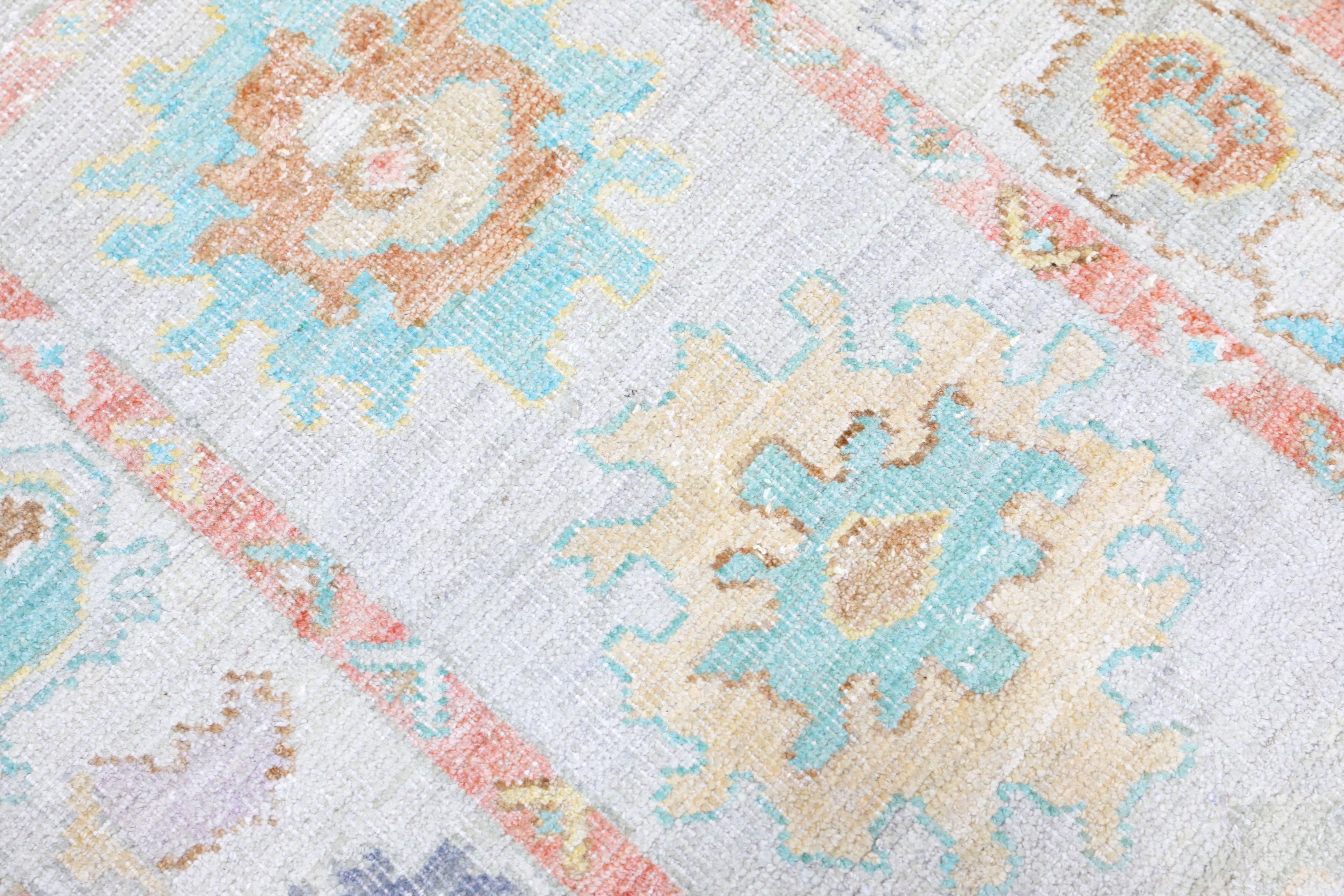 Oushak Rug Oriental Hand Knotted Turkish Oushak 2'10