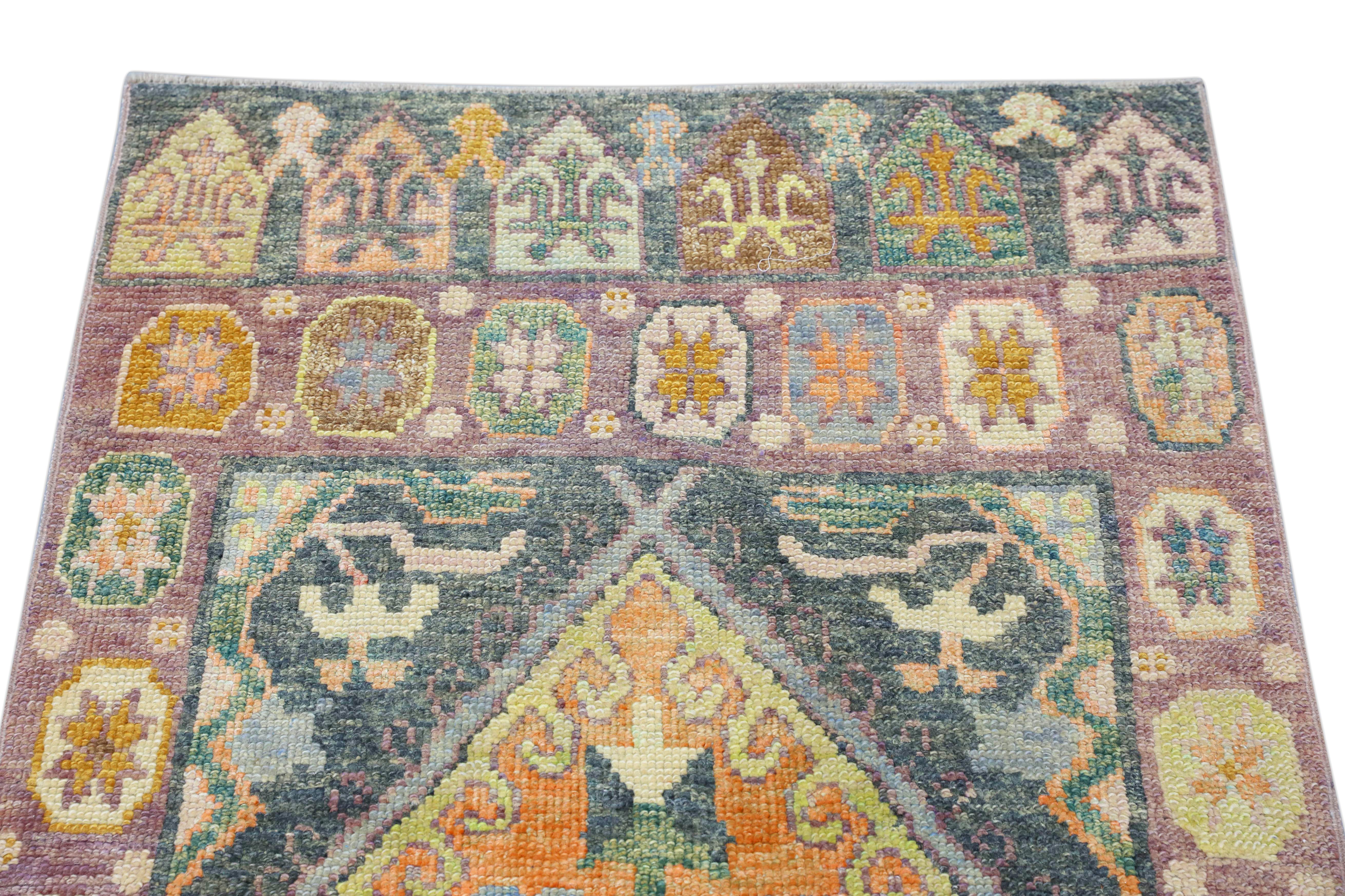 Oushak-Teppich Orientalischer handgeknüpfter türkischer Oushak 2'10