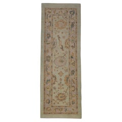 Oushak Rug Oriental Hand Knotted Turkish Oushak 2'10" x 8'1" #2273