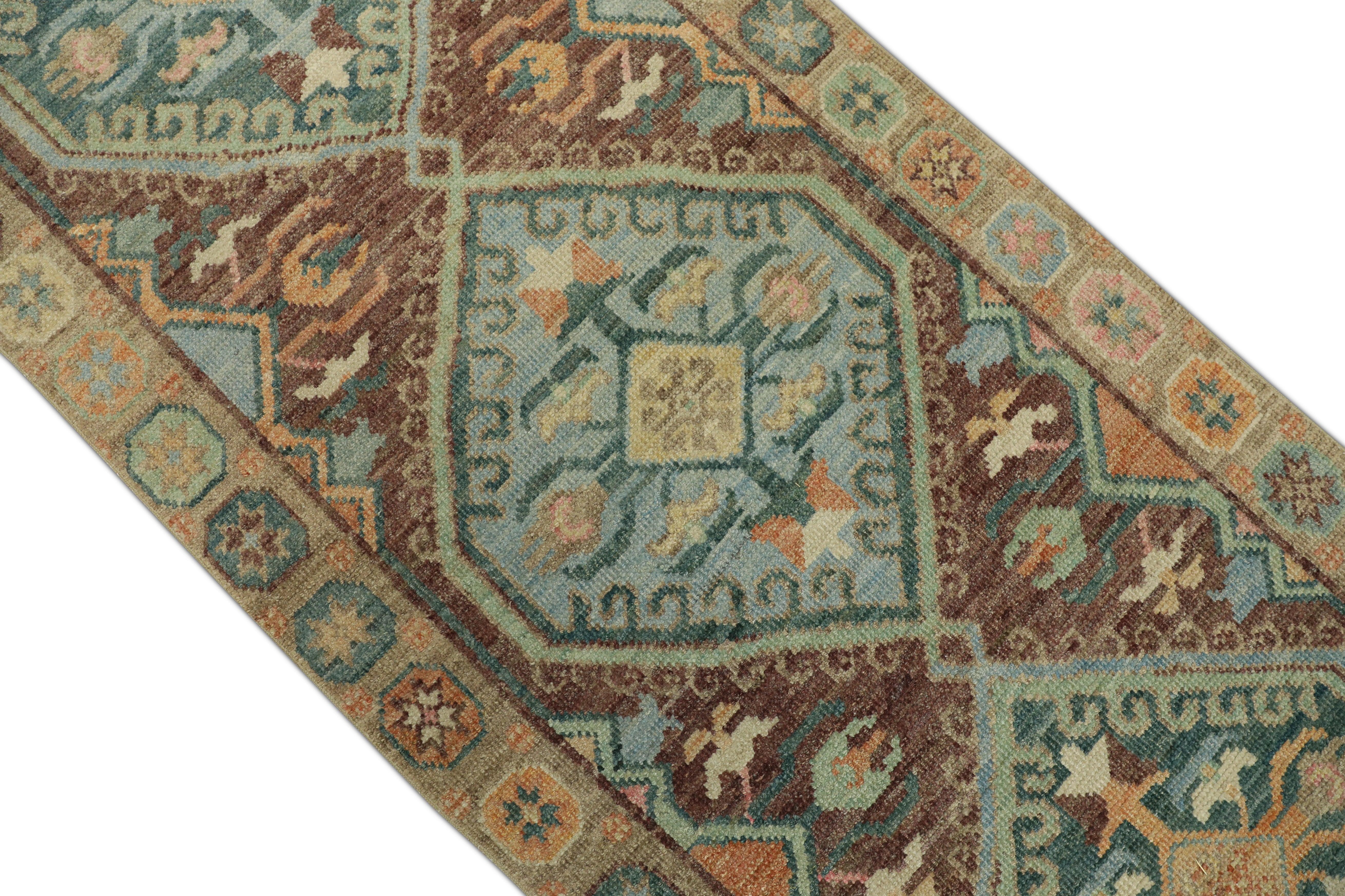 Tapis oriental noué à la main turc Oushak 2'10