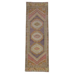Alfombra Oushak Oriental Anudada a Mano Turca Oushak 2'10" x 8'8" #2317