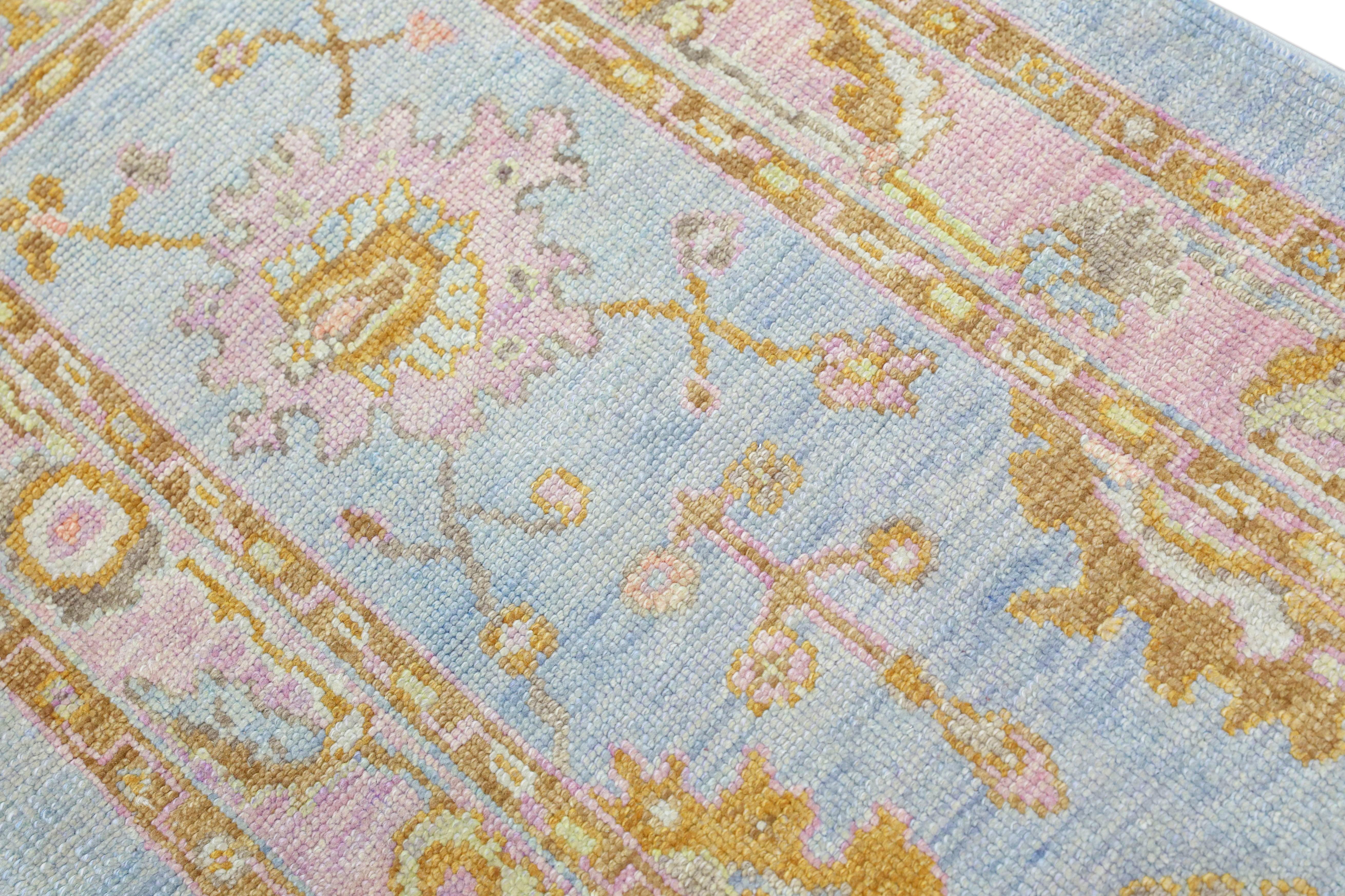 Oushak Rug Oriental Hand Knotted Turkish Oushak 2'10
