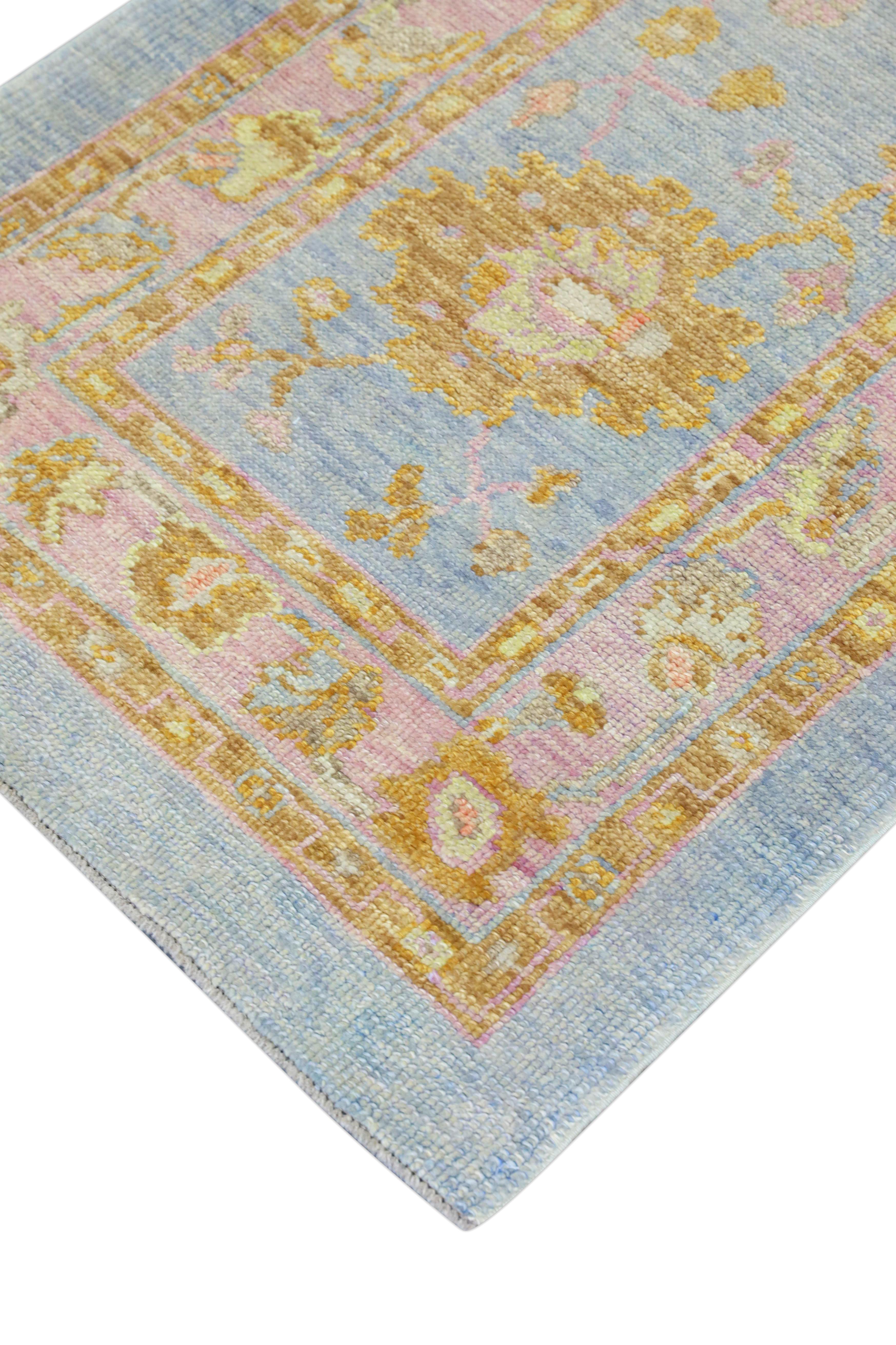 Oushak Rug Oriental Hand Knotted Turkish Oushak 2'10