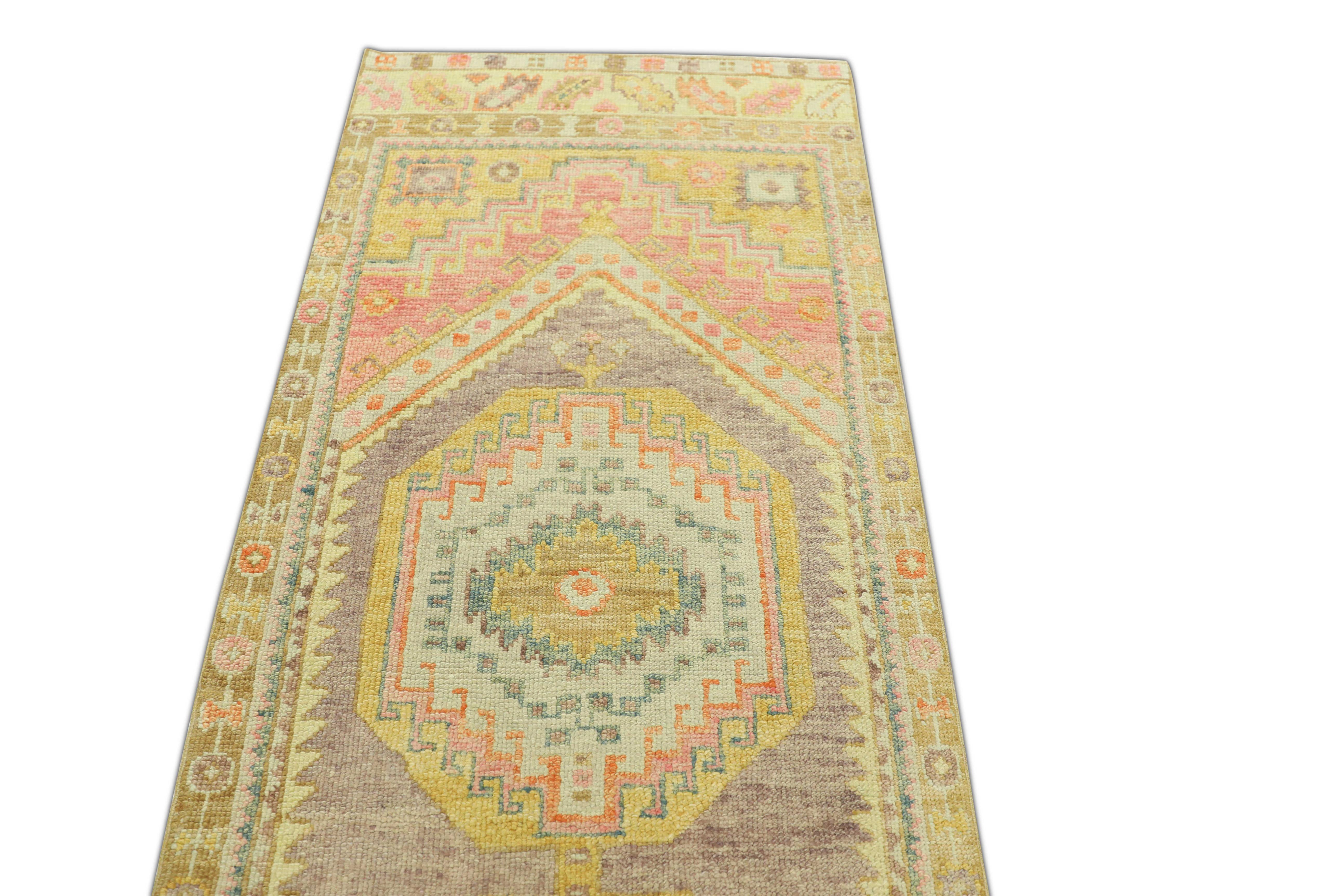 Oushak Rug Oriental Hand Knotted Turkish Oushak 2'11