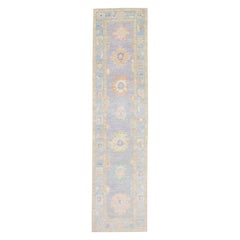 Tappeto Oushak Orientale annodato a mano Turco Oushak 2'11" x 11'9" #2784