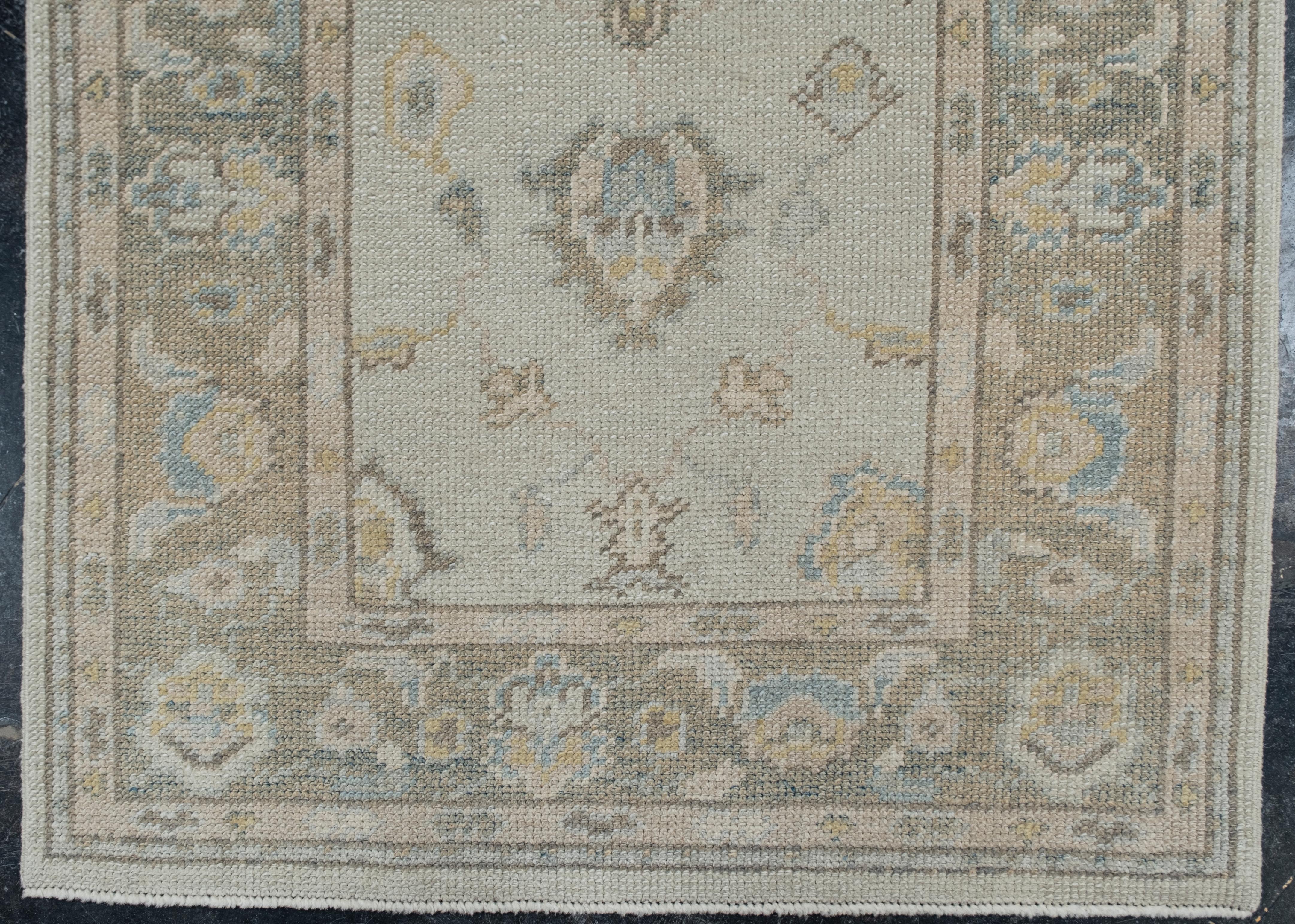 Oushak-Teppich Orientalischer handgeknüpfter türkischer Oushak 2'11